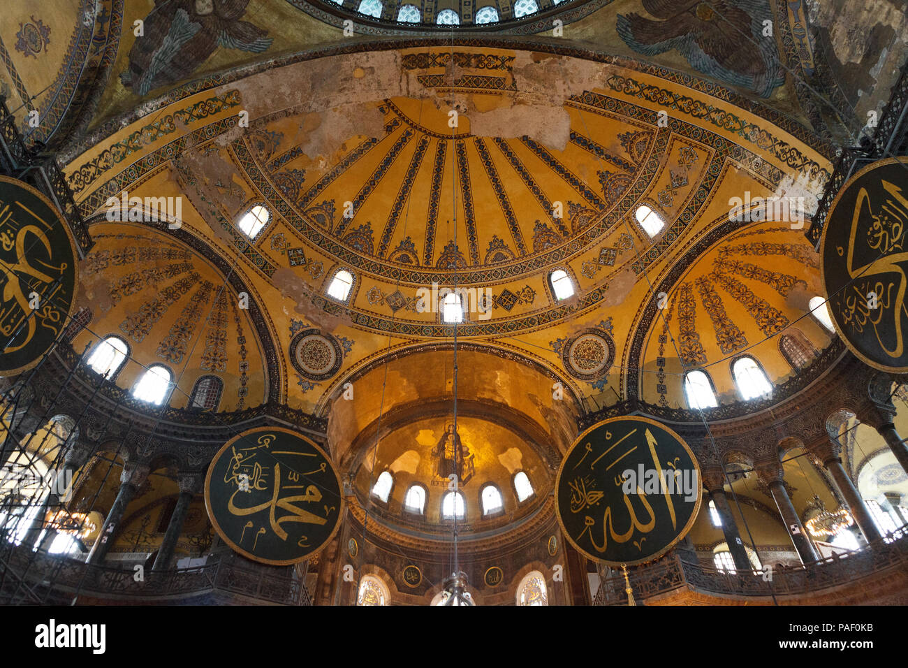 ISTANBUL, Turchia - 3 Marzo 2018: Hagia Sophia interiore. Istanbul, Turchia Foto Stock