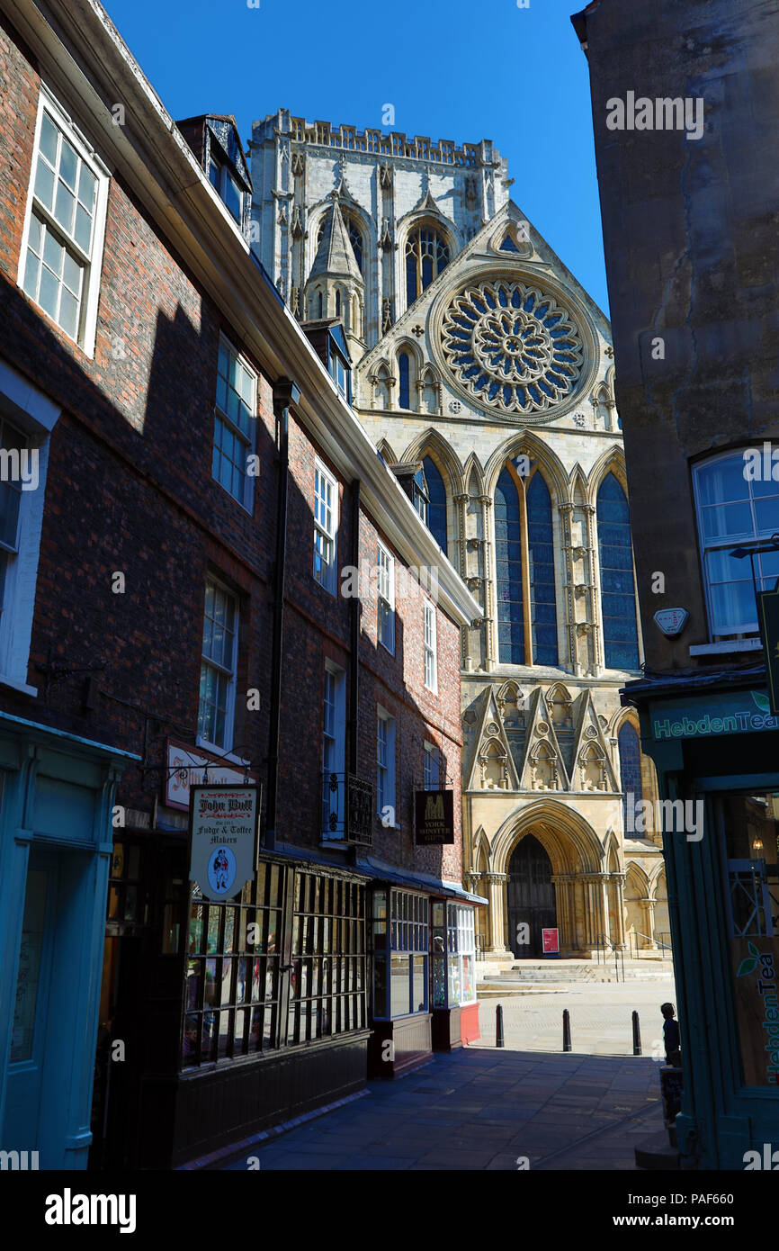 York Minster nella cattedrale di York, nello Yorkshire, Inghilterra Foto Stock