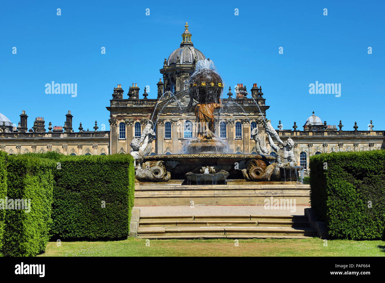 Castle Howard maestosa casa vicino a York, North Yorkshire, Inghilterra Foto Stock