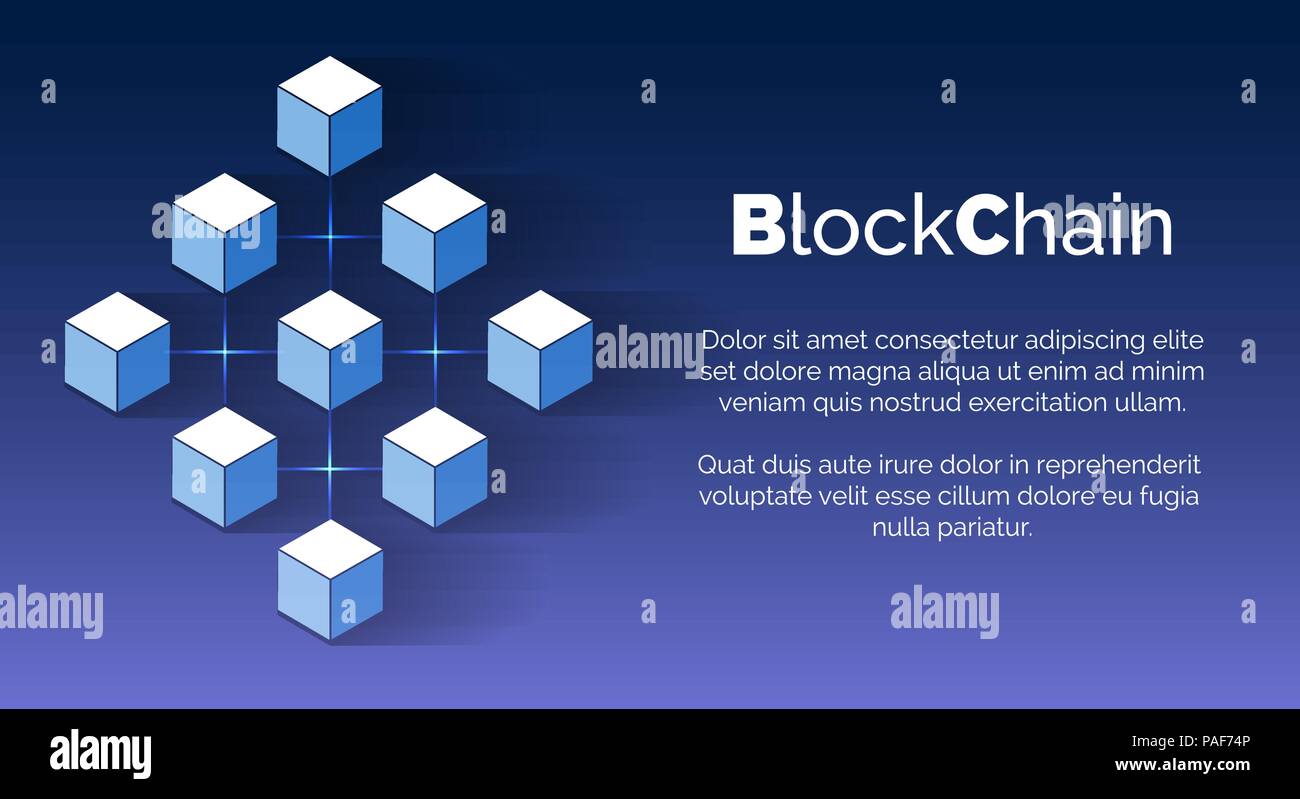 Valuta Crypto blockchain sfondo Illustrazione Vettoriale