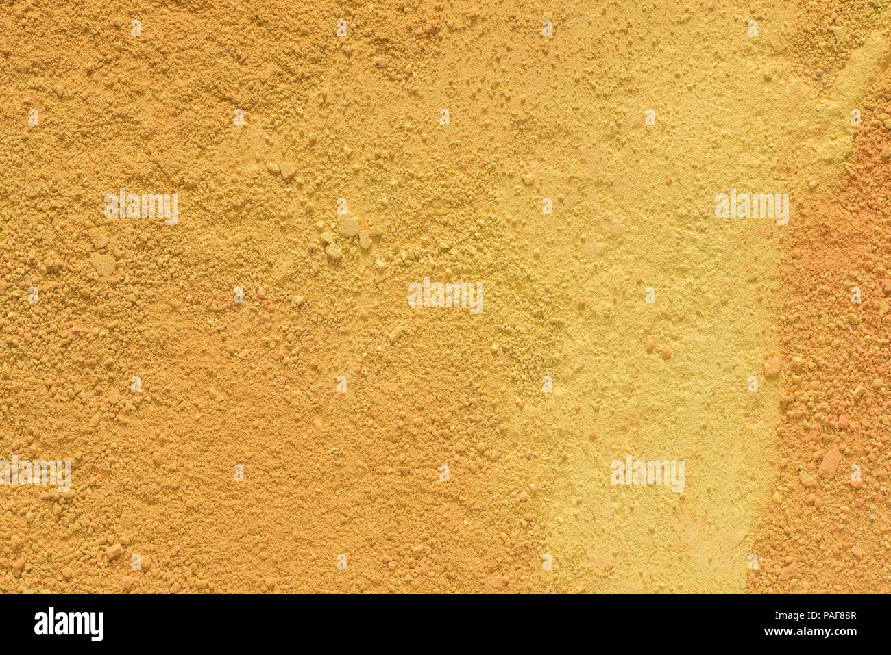 Colore giallo pastello artista polvere texture di sfondo Foto Stock