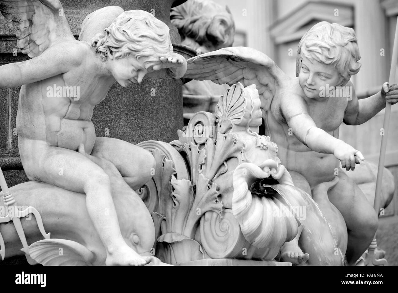 Pallas-Athena-Brunnen Fontana del parlamento austriaco a Vienna, in Austria Foto Stock