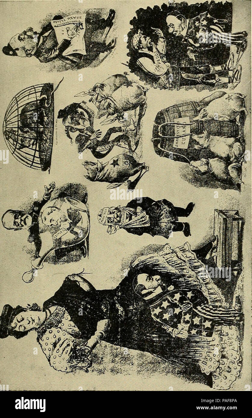 " La storia del diciannovesimo secolo in caricatura" (1904) Foto Stock