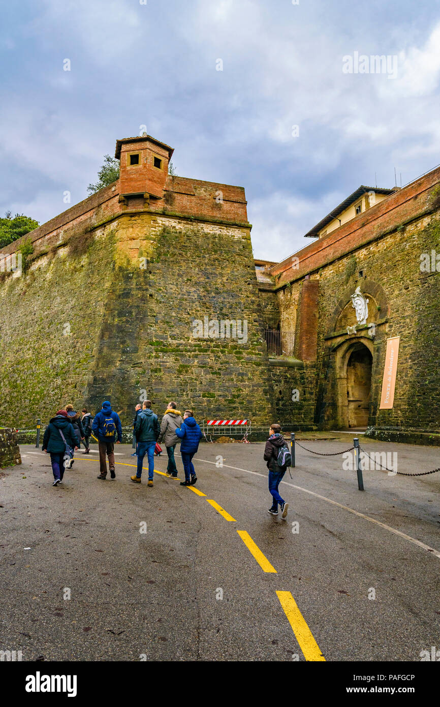 Firenze, Italia, Gennaio - 2018 - Vista esterna del forte di belvedere fort, in zona oltrarno nella città di Firenze, Italia Foto Stock
