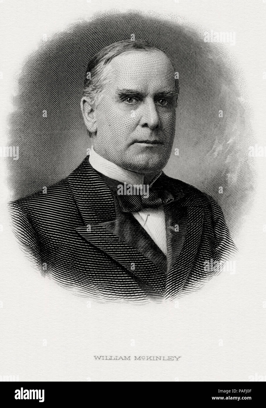 Il presidente William McKinley ritratto inciso Foto Stock