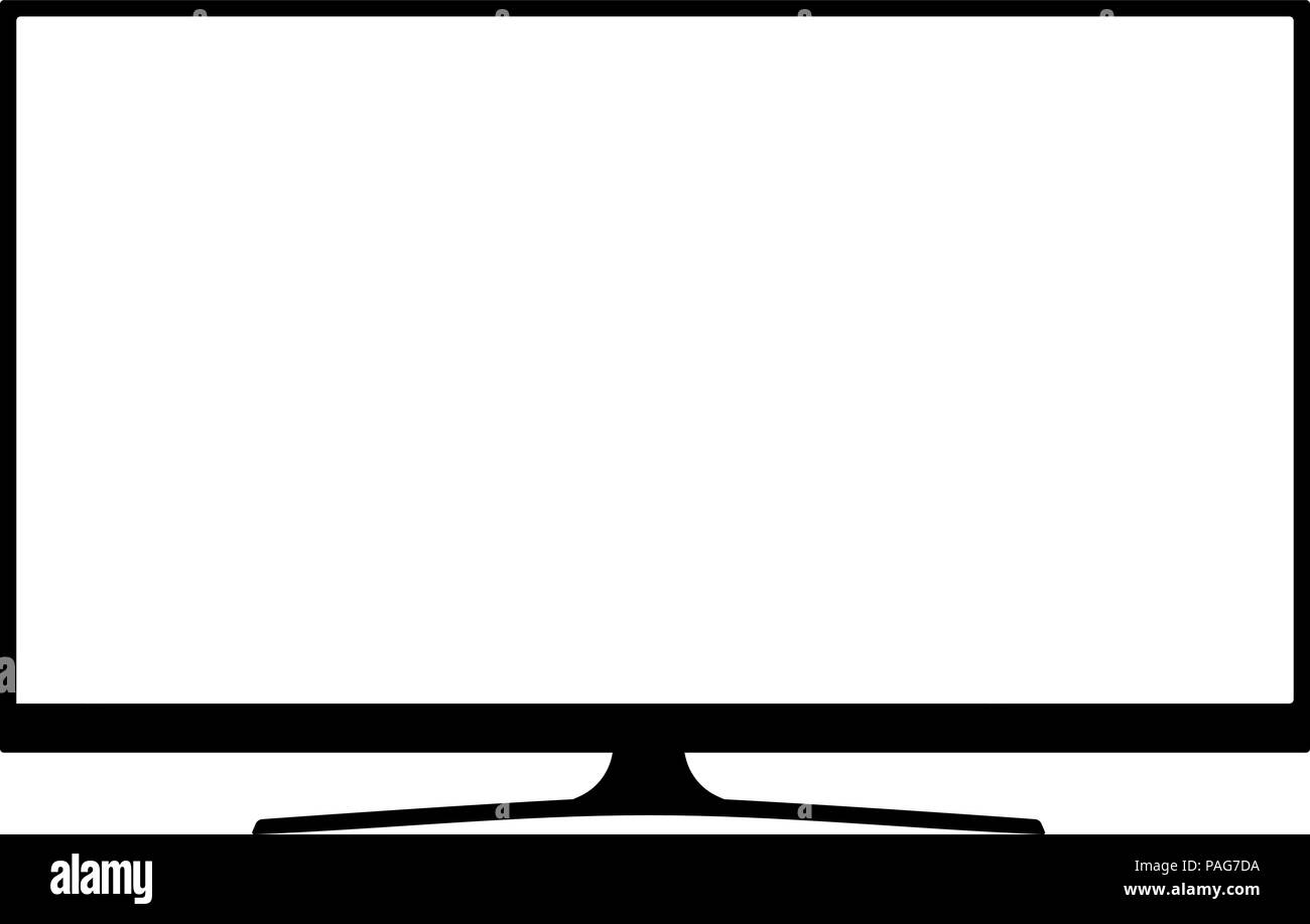 LED TFT wide screen smart tv icona Illustrazione Vettoriale