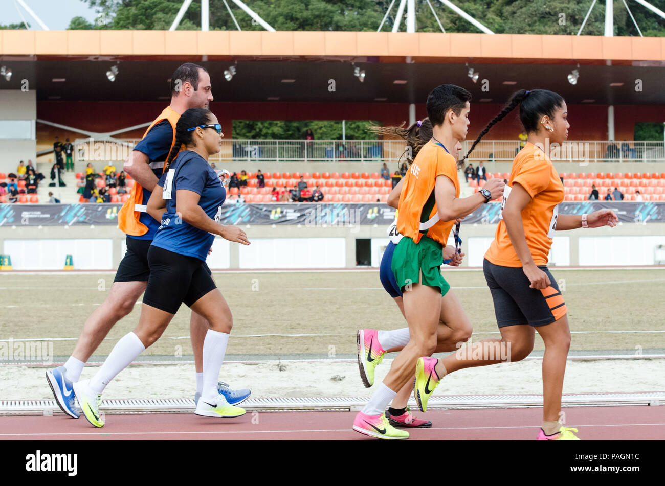 SÃO PAULO, SP - 22.07.2018: FISU AMERICA GIOCHI 2018 - Brasile riceve il primo Pan American University di storia, la capitale di São Paulo ospita la prima edizione della FISU AMERICA giochi tra luglio 19 e 29. (Foto: Maycon Soldano/Fotoarena) Foto Stock