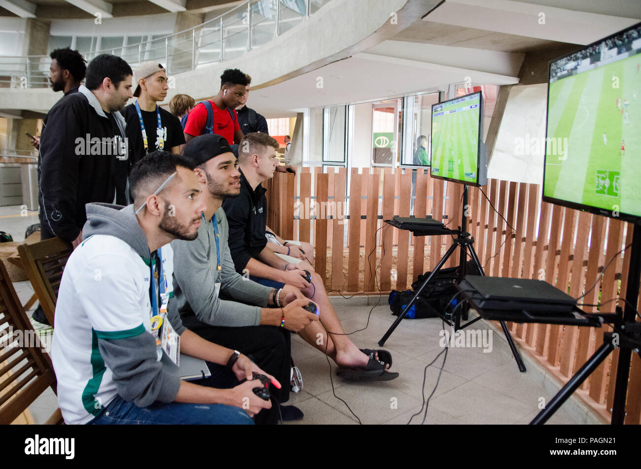 SÃO PAULO, SP - 22.07.2018: FISU AMERICA GIOCHI 2018 - Brasile riceve il primo Pan American University di storia, la capitale di São Paulo ospita la prima edizione della FISU AMERICA giochi tra luglio 19 e 29. (Foto: Maycon Soldano/Fotoarena) Foto Stock