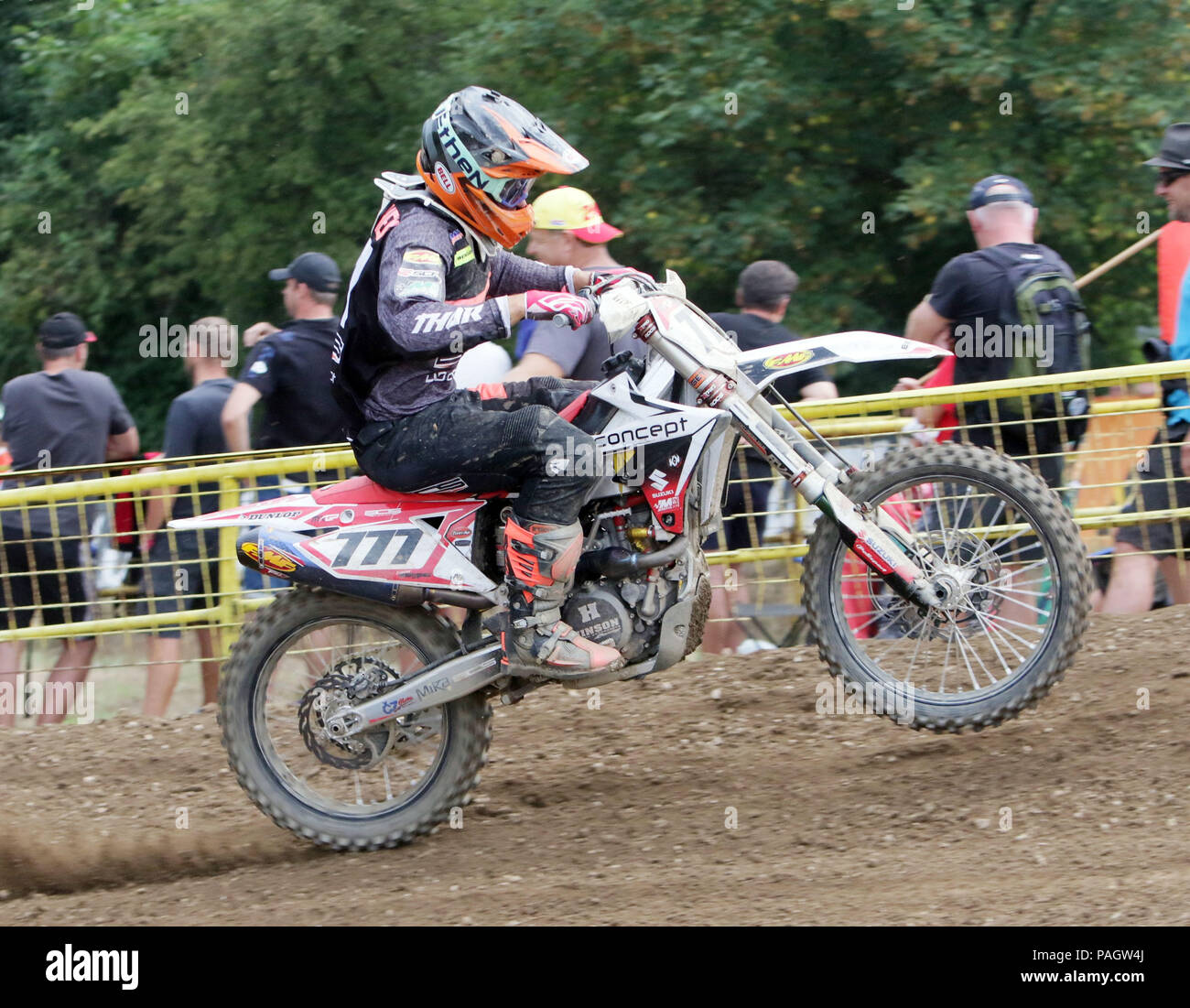 Loket, Repubblica Ceca. 22 Luglio, 2018. Evgeny BOBRYSHEV (RUS/BOS GP Suzuki), .Campionato del Mondo Motocross MX 1, seconda gara, .Loket, Repubblica Ceca, luglio 22, 2018 Credit: Wolfgang Fehrmann/ZUMA filo/Alamy Live News Foto Stock