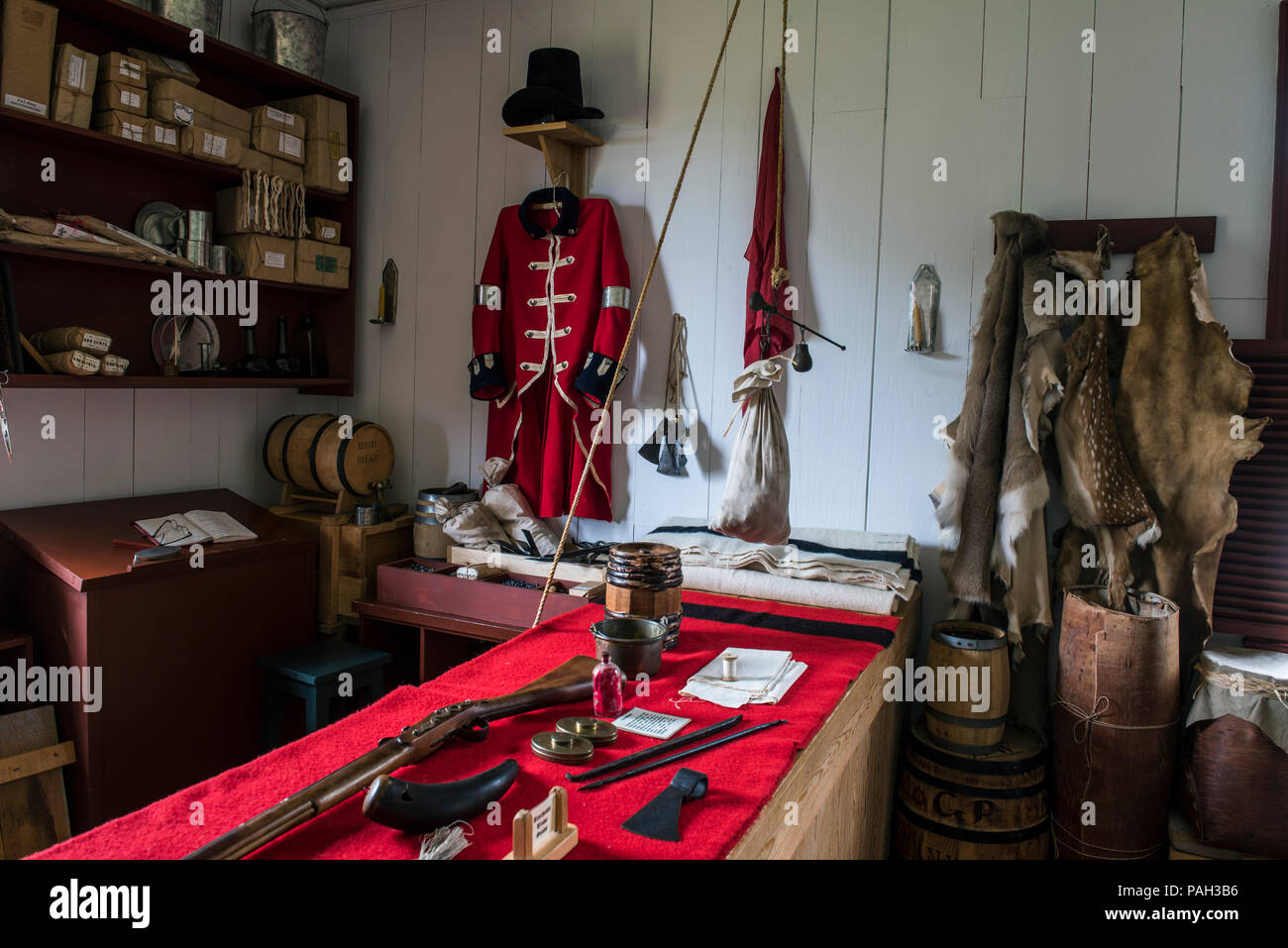 La Grande Hall, Grand Portage NM, MN, USA, da Bruce Montagne/Dembinsky Foto Assoc Foto Stock