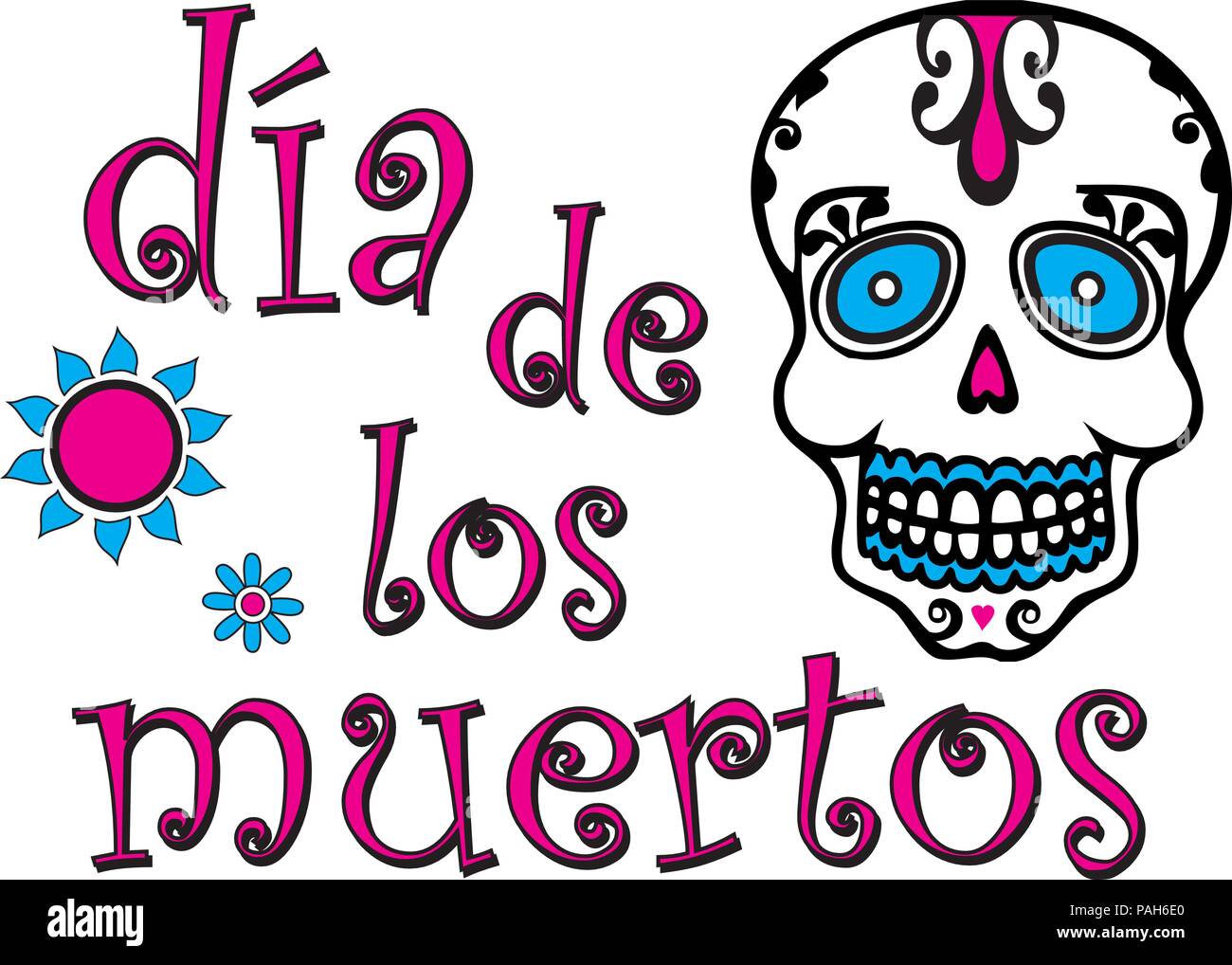 Il dia de los Muertos Graphic Illustrazione Vettoriale
