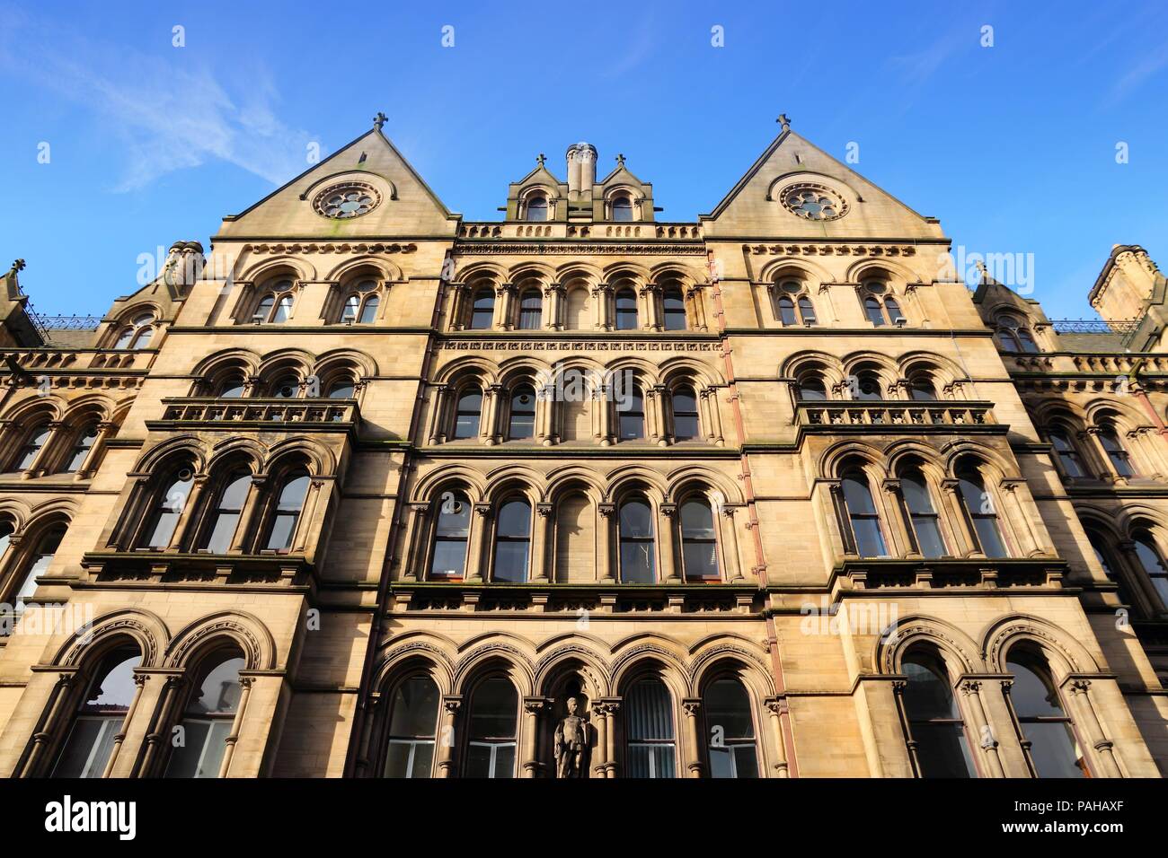Manchester - città nel Nord Ovest Inghilterra (UK). Il municipio. Foto Stock