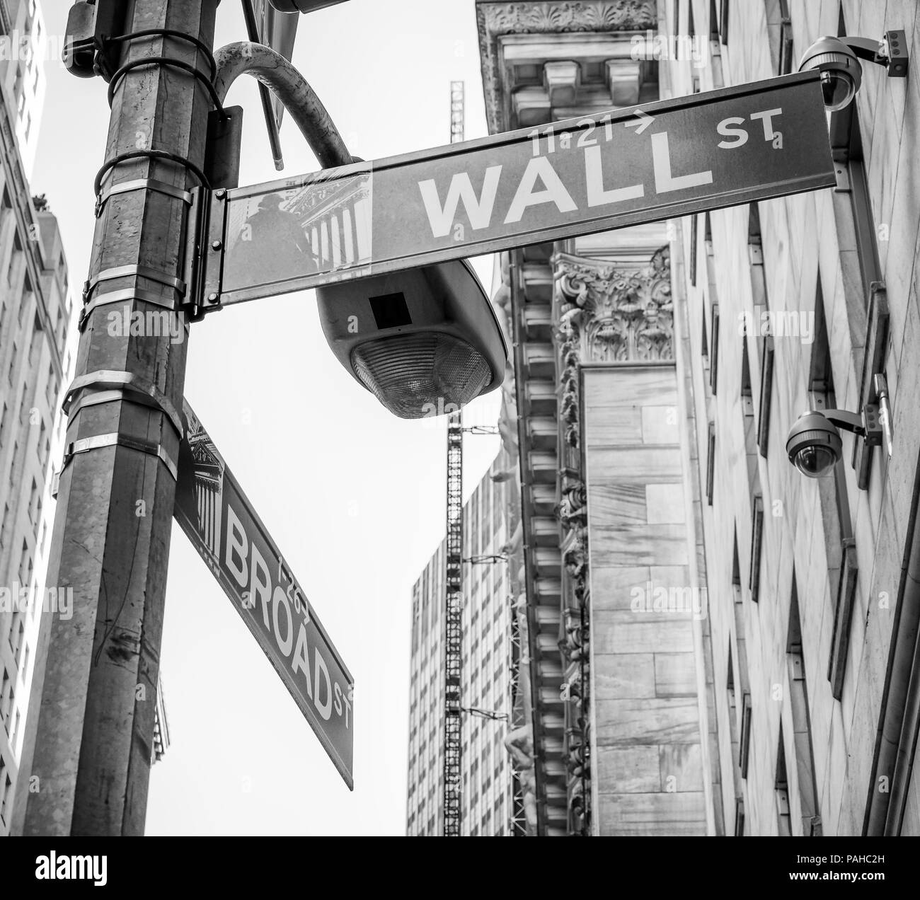 Il Wall Street a New York, Stati Uniti d'America. Foto Stock