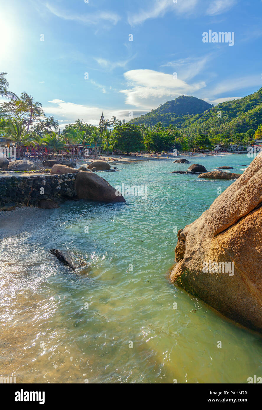 Spiaggia d'argento su Koh Samui in Thailandia. Foto Stock