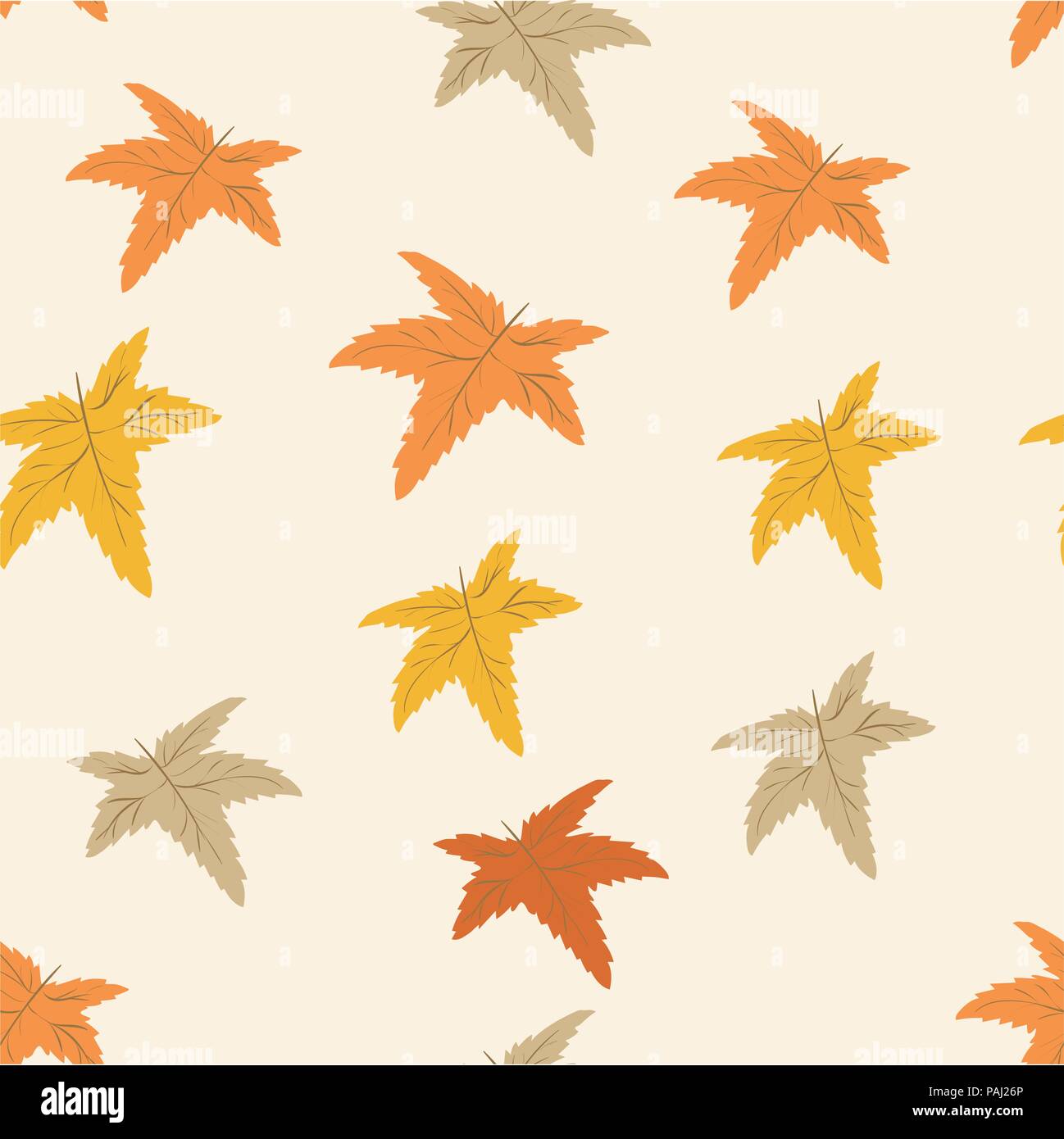 Foglie di autunno seamless - Vettore Pattern Seamless sfondo. Illustrazione Vettoriale