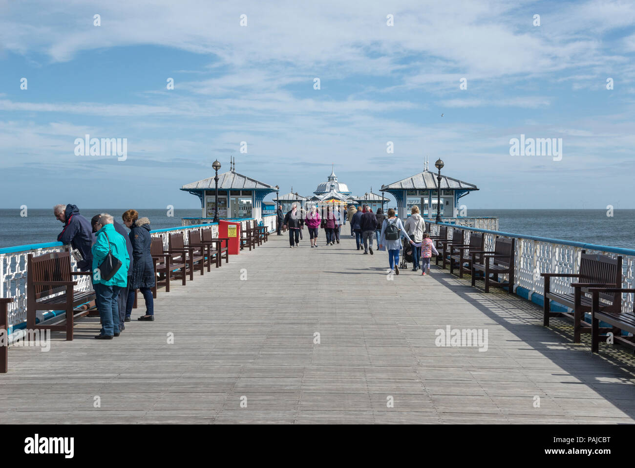Llandudno Pier, Llandudno, Galles del Nord, Regno Unito. Foto Stock