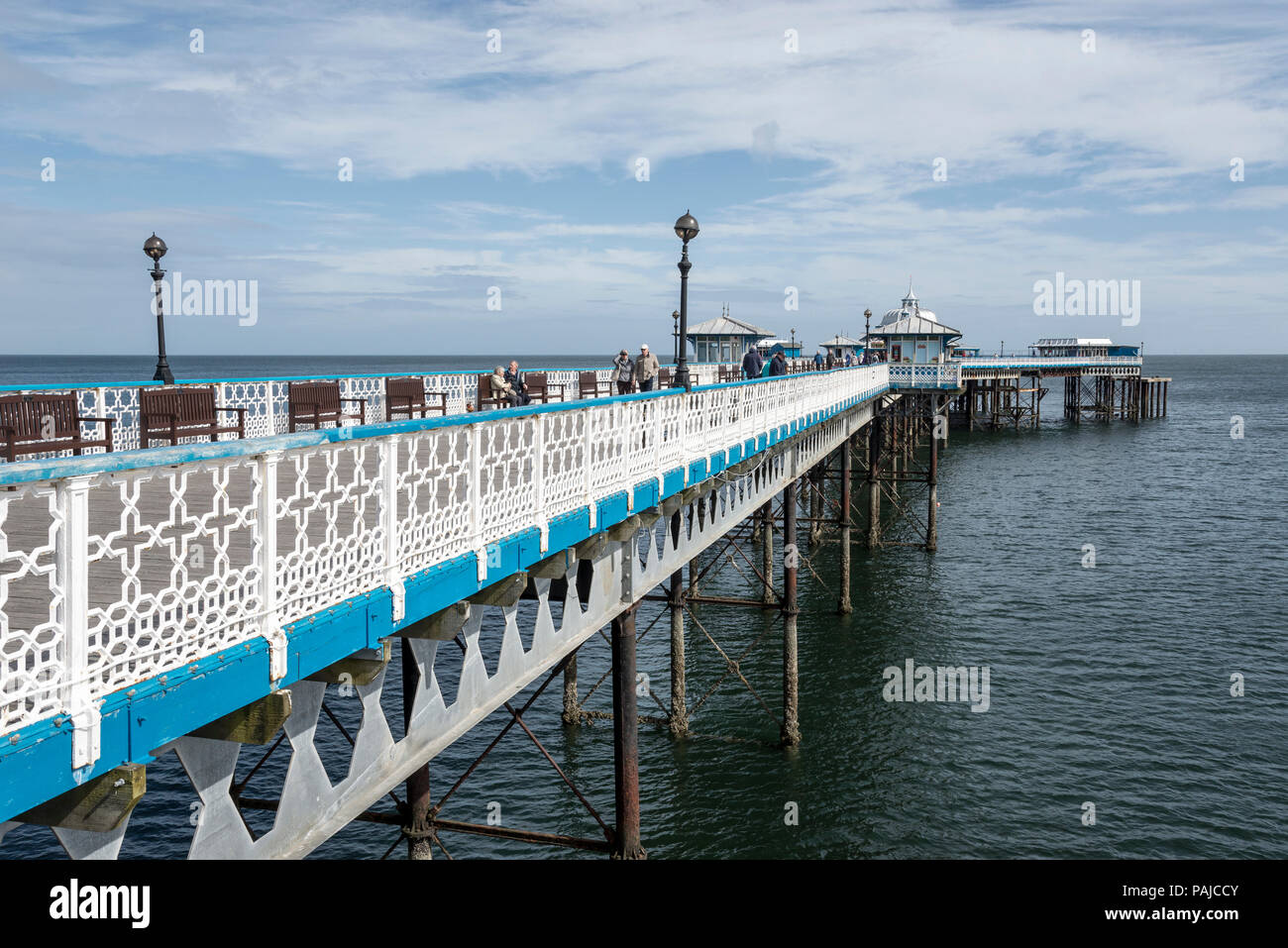 Llandudno Pier, Llandudno, Galles del Nord, Regno Unito. Foto Stock