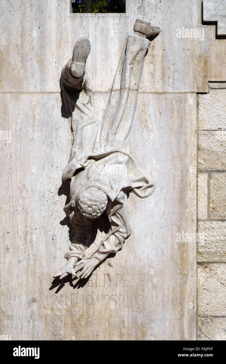 La scultura del giovane Mansfeld Pietro, ungherese schoolboy quando egli, all'età di 16,ha partecipato nel 1956 Rivoluzione contro la repressione sovietica Foto Stock