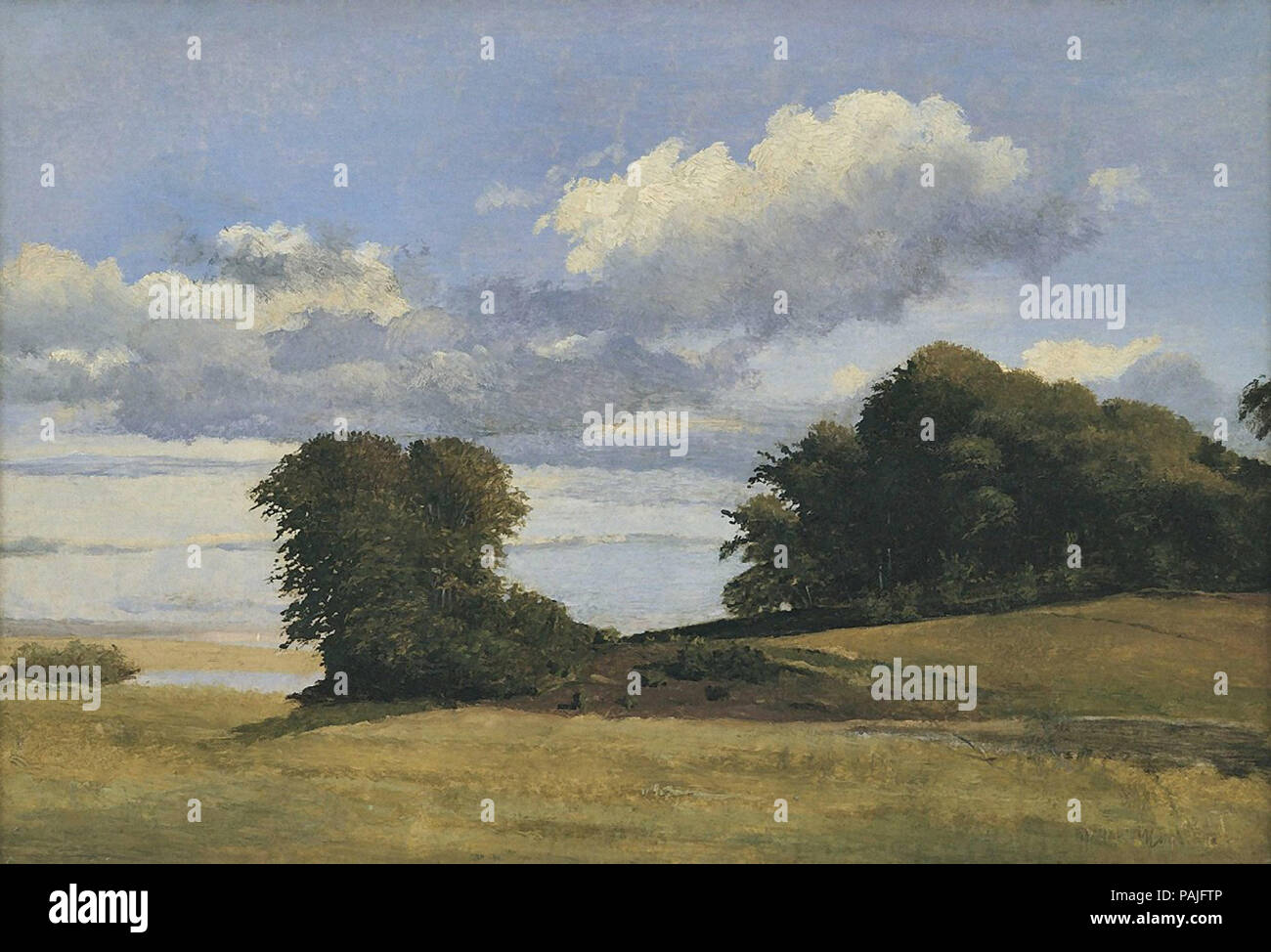 Lundbye Johan Thomas - Paesaggio vicino al lago Arresü8 Frederiksvoerk Foto Stock