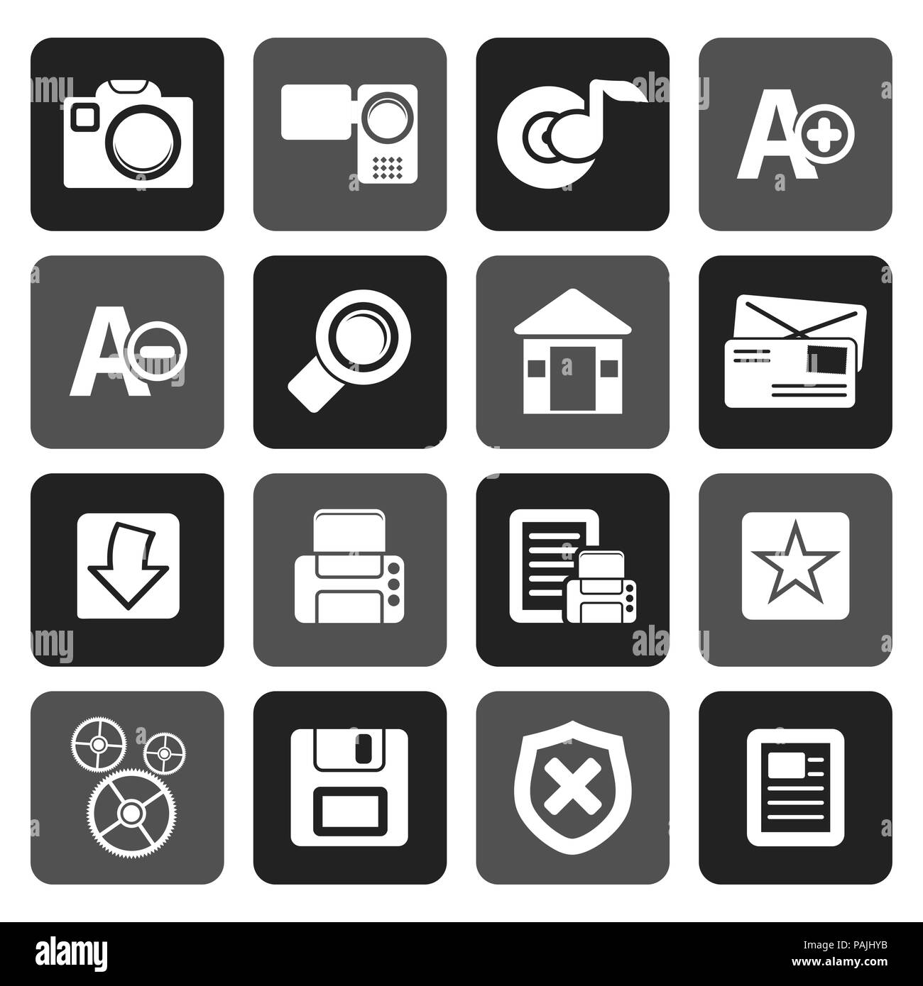 Flat Internet e le icone dei siti Web vettore icona impostare Illustrazione Vettoriale