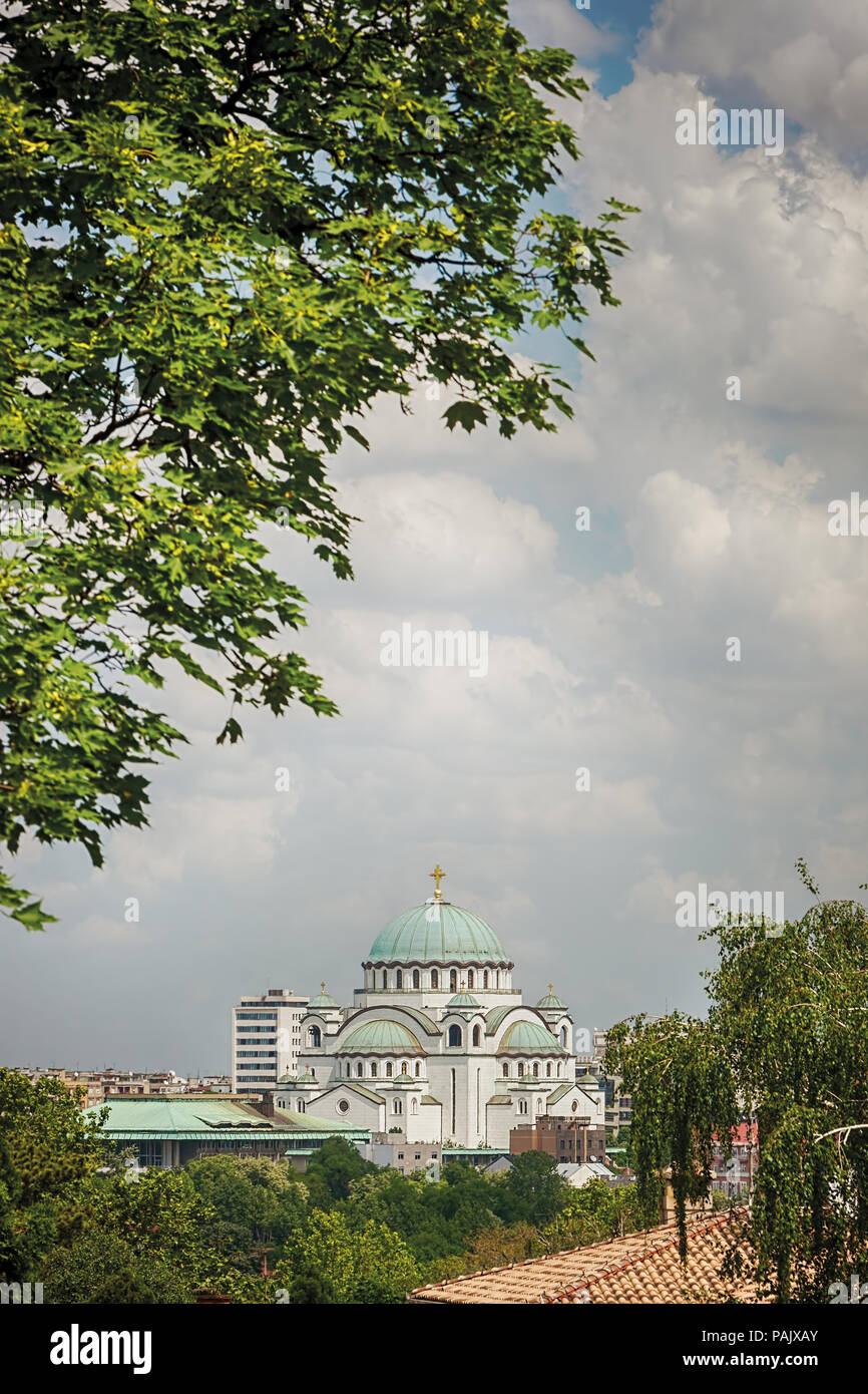 Belgrado (Belgrado, Serbia - Chiesa di San Sava (Hram svetog Save, il più grande tempio ortodosso Foto Stock