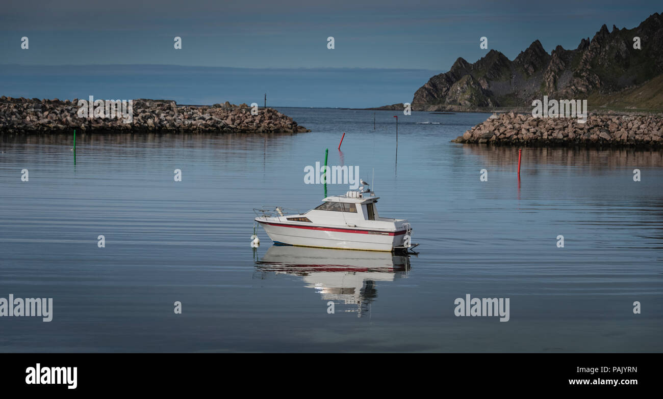 Bleik Harbour, Andoya, Norvegia. Foto Stock