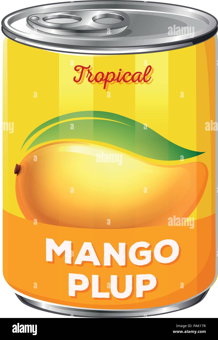 Una lattina di mango plup illustrazione Illustrazione Vettoriale