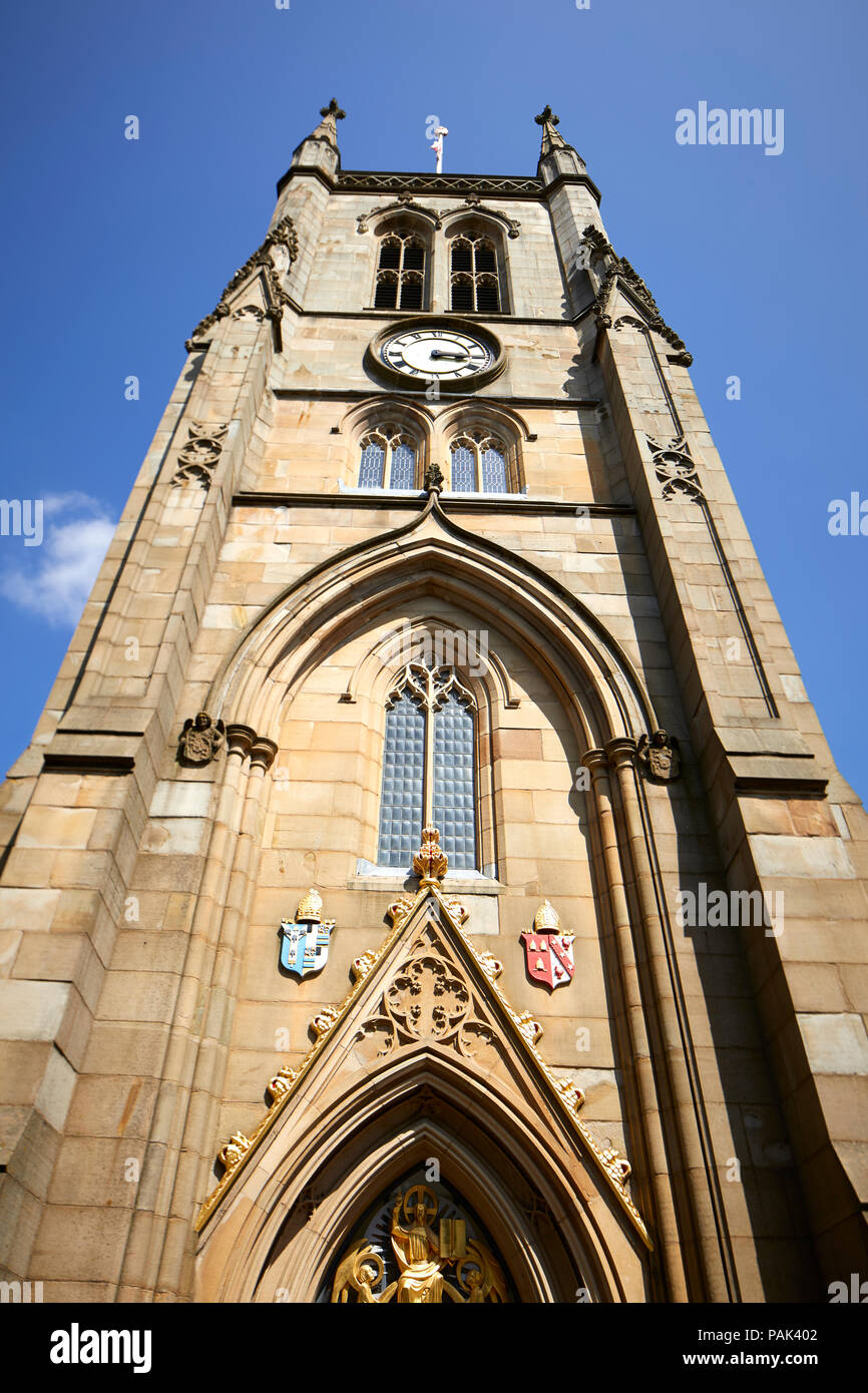 Cattedrale di Blackburn, ufficialmente Chiesa Cattedrale di Blackburn Santa Maria la Vergine con san Paolo, Cattedrale Anglicana cuore di Blackburn Town Center, Foto Stock