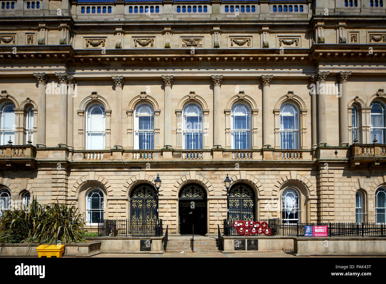 Blackbun Town Center in Lancashire, Inghilterra, il Municipio dall architetto James Paterson in stile rinascimentale italiano Foto Stock