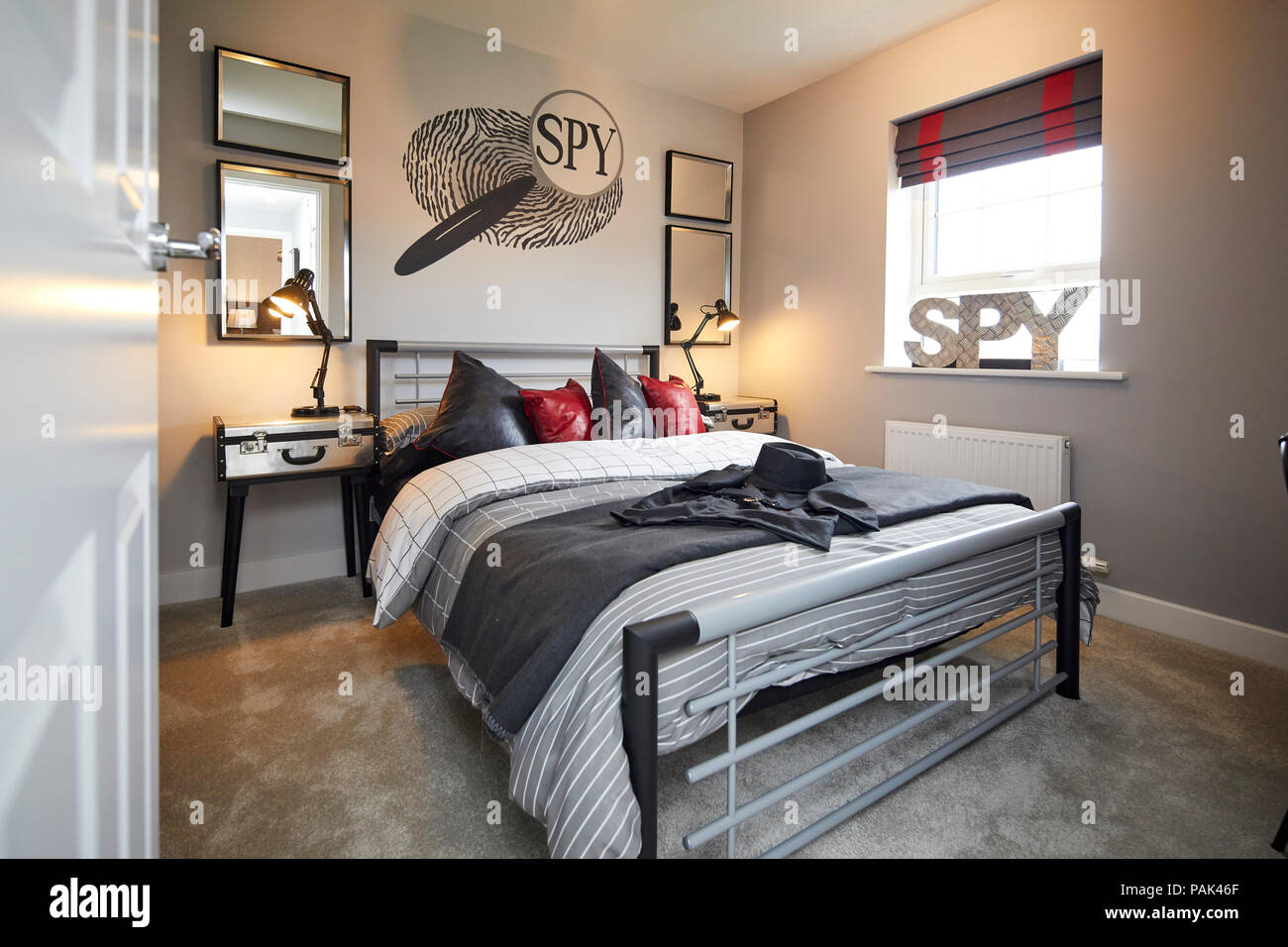 David Wilson case di aprire la presentazione case per loro Lightfoot Prato allo sviluppo nel nord Preston, Lancashire. Foto di Glenfield Lodge show home Foto Stock