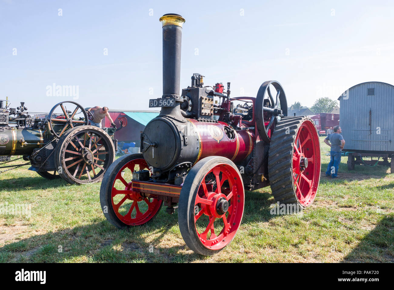 Marshall scopo generale motore a vapore in un evento pubblico a Heddington Wiltshire, Inghilterra REGNO UNITO Foto Stock