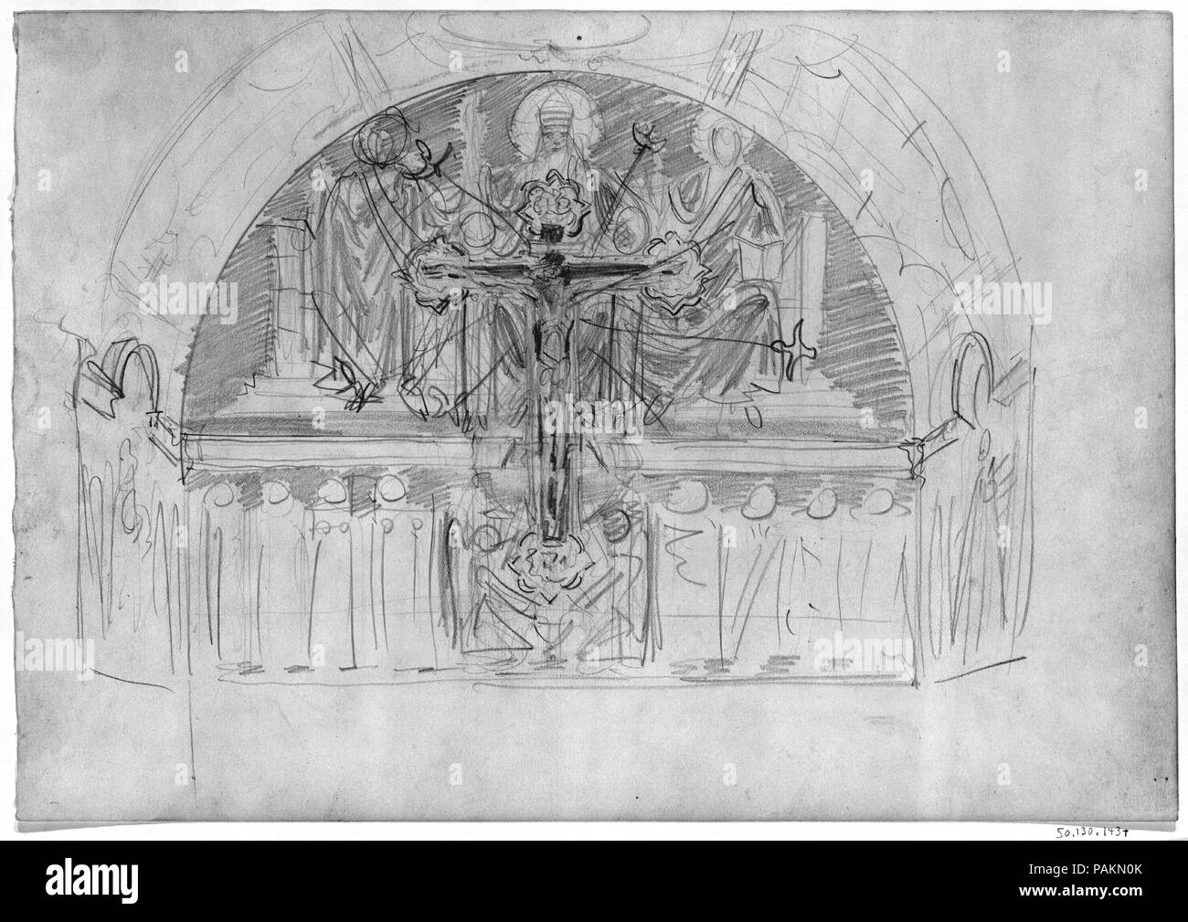 Studio per estremità sud delle collezioni speciali Hall. Artista: John Singer Sargent (American, Firenze 1856-1925 Londra). Dimensioni: 9 15/16 x 14 5/16 in. (25,2 x 36,4 cm). Data: ca. 1895-1900. Museo: Metropolitan Museum of Art di New York, Stati Uniti d'America. Foto Stock