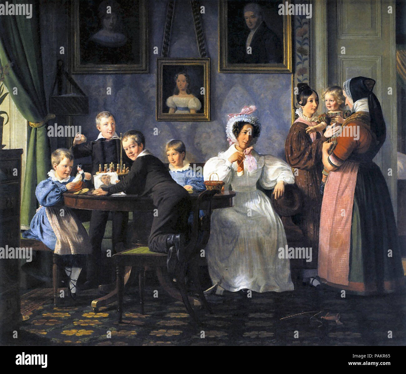 Marstrand Nicolai Wilhelm - La famiglia Waagepetersen Foto Stock