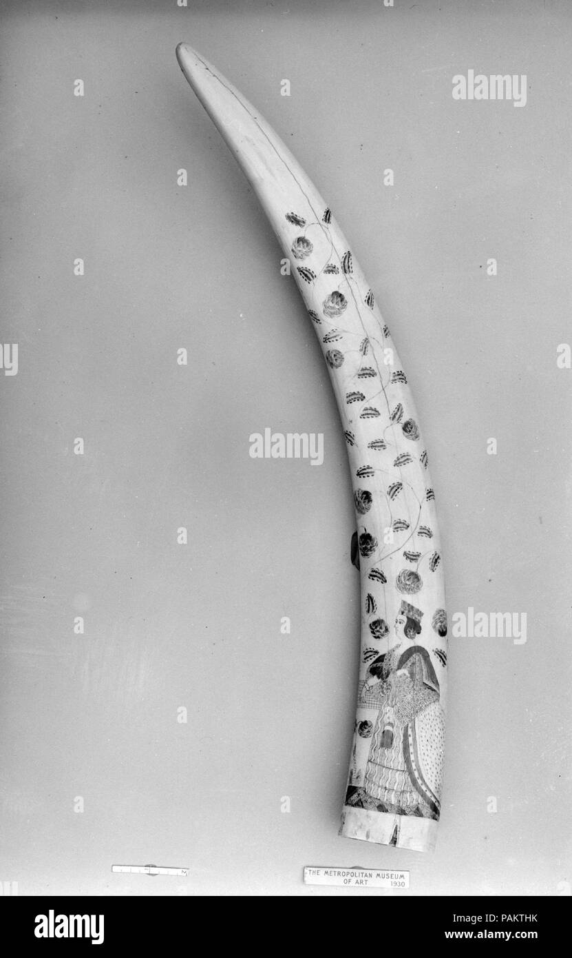 Decorate trichechi brosmio. Dimensioni: H. 22 a. (55,9 cm). Data: 1825-50. Museo: Metropolitan Museum of Art di New York, Stati Uniti d'America. Foto Stock