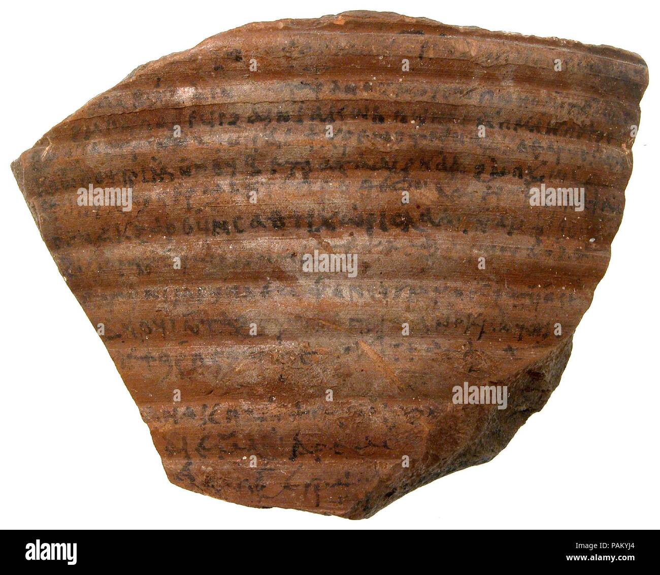 Ostrakon. Cultura: copto. Dimensioni: 4 1/2 x 6 in. (11,5 x 15,3 cm). Data: 600. Museo: Metropolitan Museum of Art di New York, Stati Uniti d'America. Foto Stock