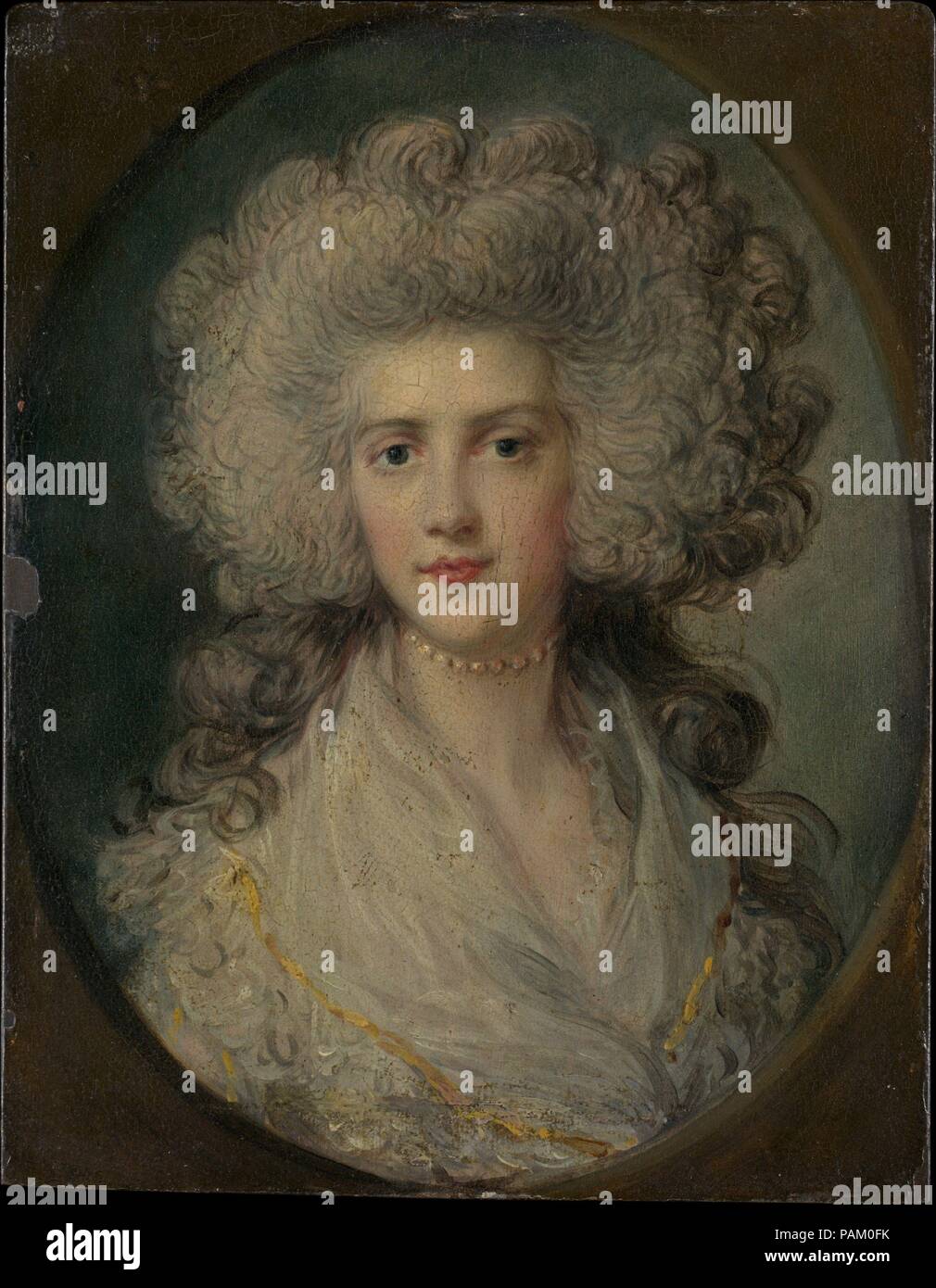 La sig.ra John Puget (Catherine Hawkins). Artista: attribuito a Richard Gainsborough Dupont (British, Sudbury Sudbury 1789-1874). Dimensioni: 6 x 4 3/4 in. (15,2 x 12,1 cm). Museo: Metropolitan Museum of Art di New York, Stati Uniti d'America. Foto Stock