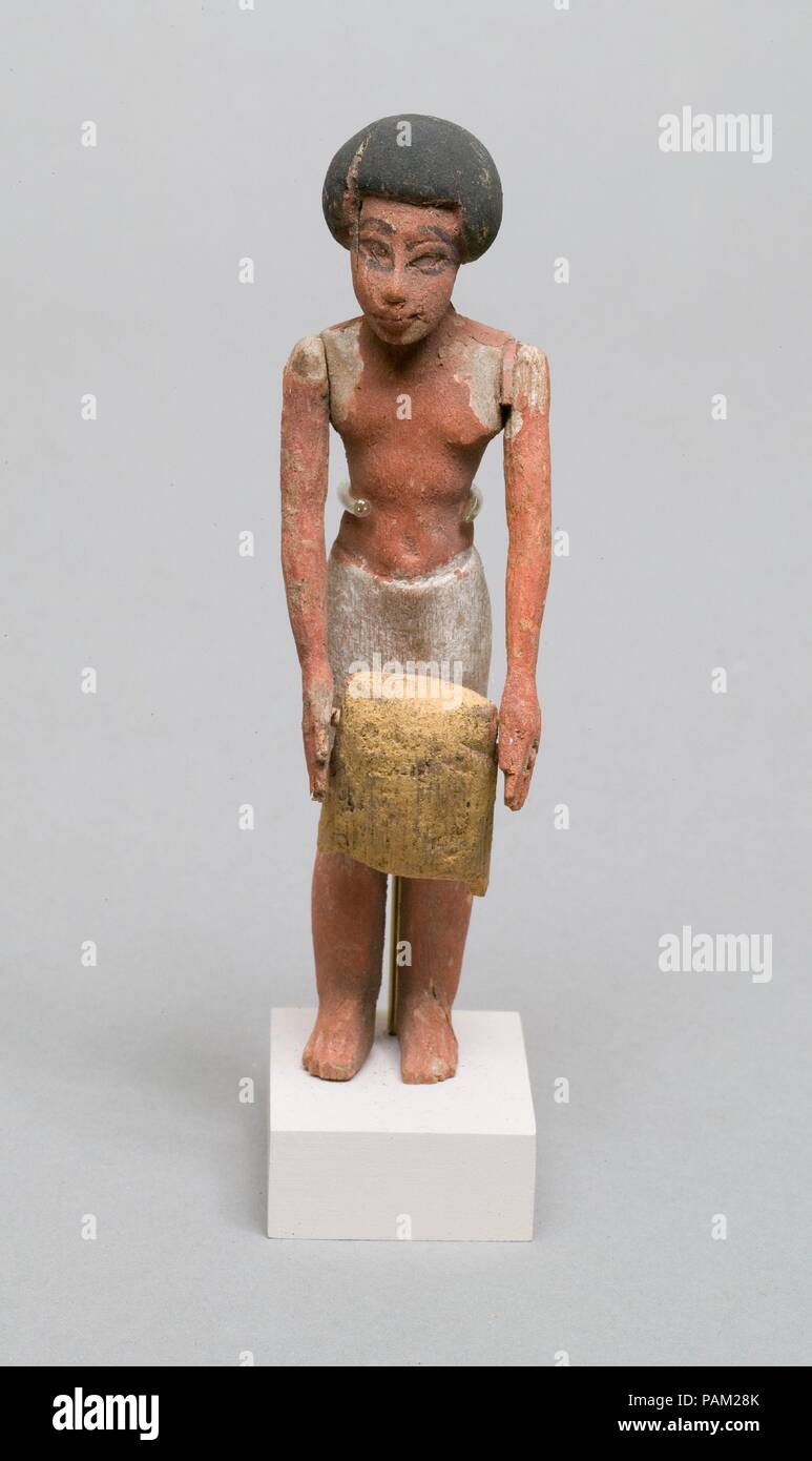 Modello figura domestico. Dimensioni: h. 11,5 cm (4 1/2 in). Dynasty: Dynasty 12. Data: ca. 1981-1640 A.C. Museo: Metropolitan Museum of Art di New York, Stati Uniti d'America. Foto Stock