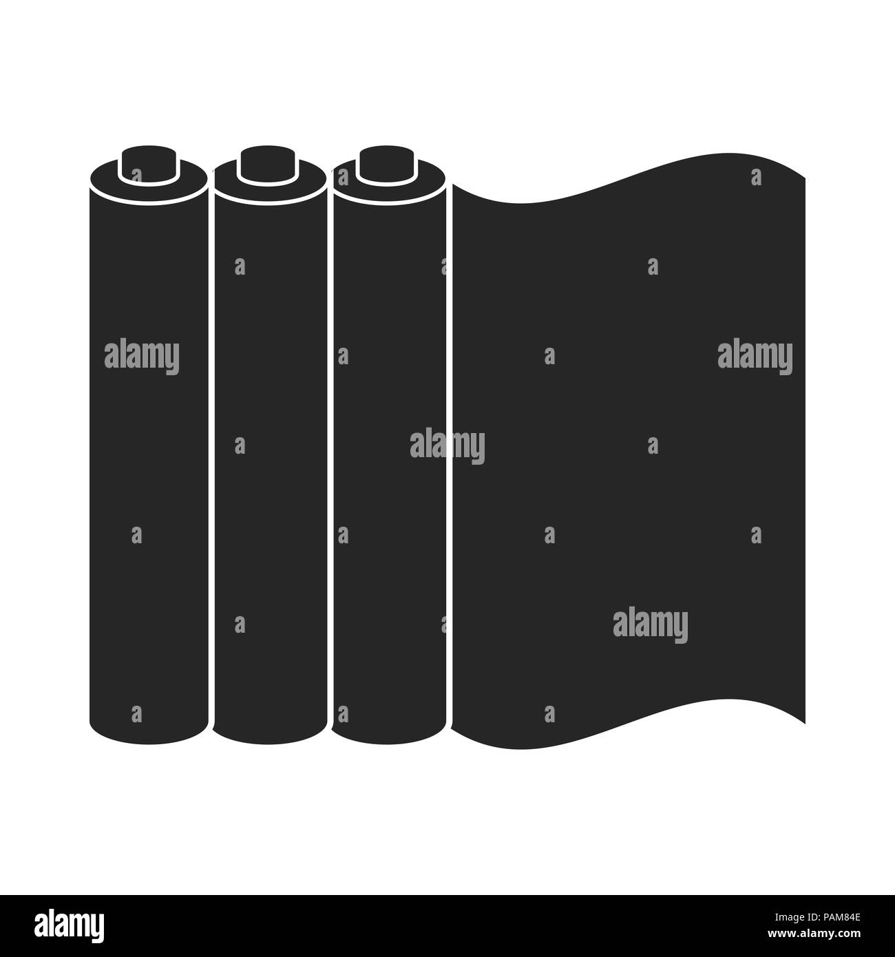 Colore della carta di stampa in nero stile isolato su sfondo bianco. Simbolo di tipografia illustrazione vettoriale. Illustrazione Vettoriale