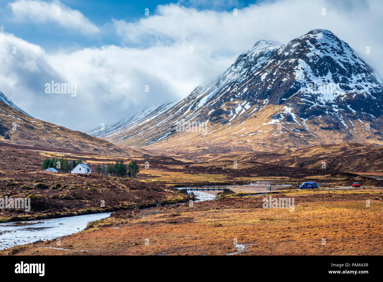 Glen Coe, Argyll, Highlands, Scotland, Regno Unito, Europa. Foto Stock