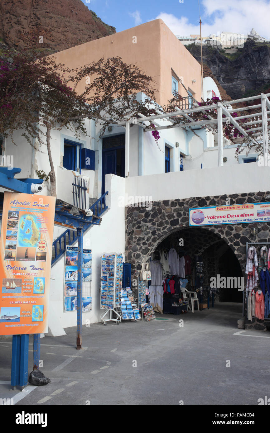 Isola di Thira in Grecia Foto Stock