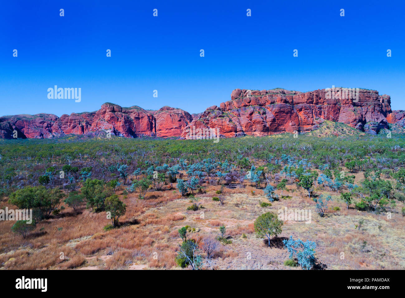 Formazione di roccia chiamato Stonehenge, Parco Nazionale di Purmululu, Kimberley, Northwest Australia Foto Stock