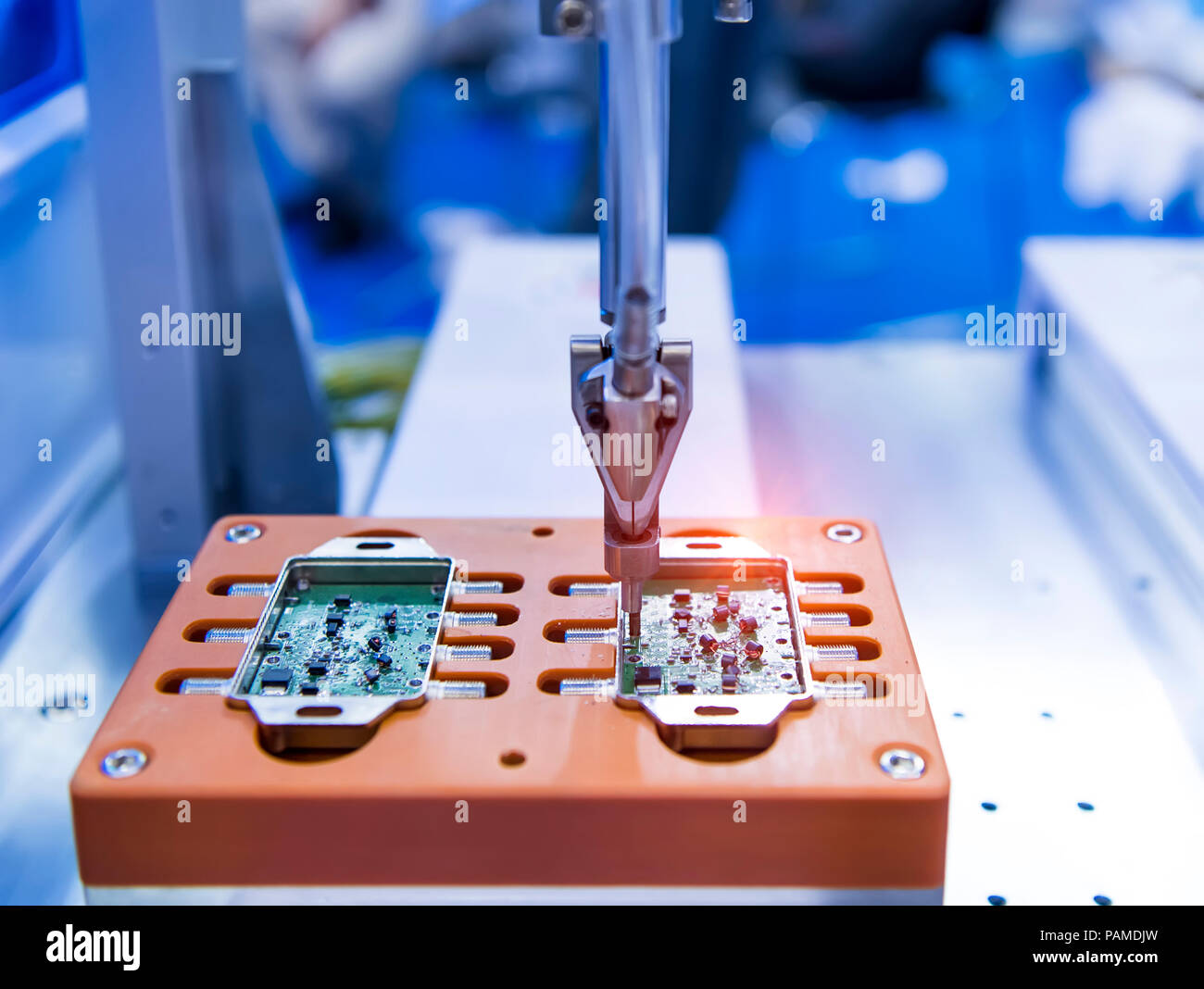 Robotici viti macchina Foto Stock