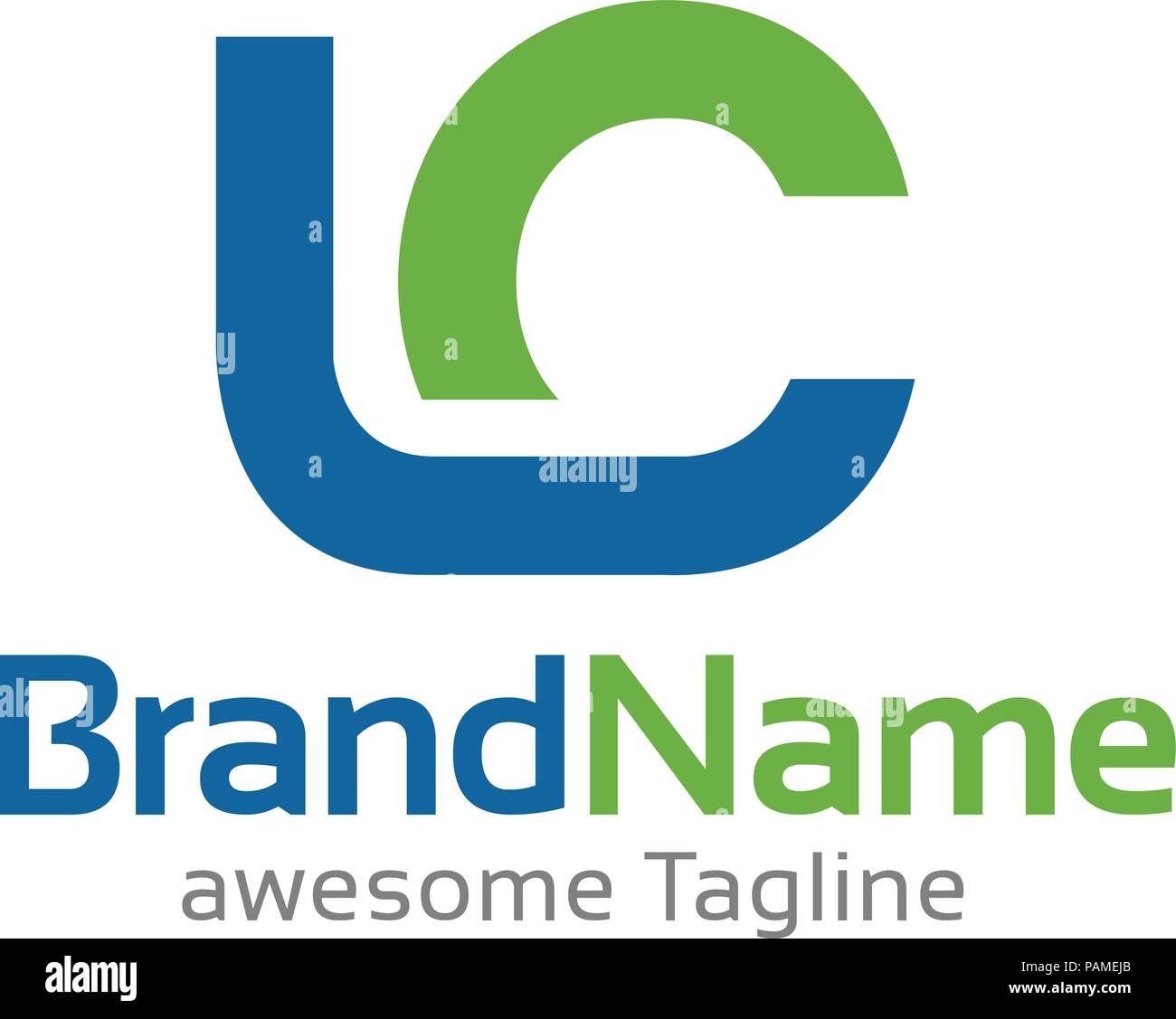 Creativa e moderna lettera LC concetto del logo Illustrazione Vettoriale