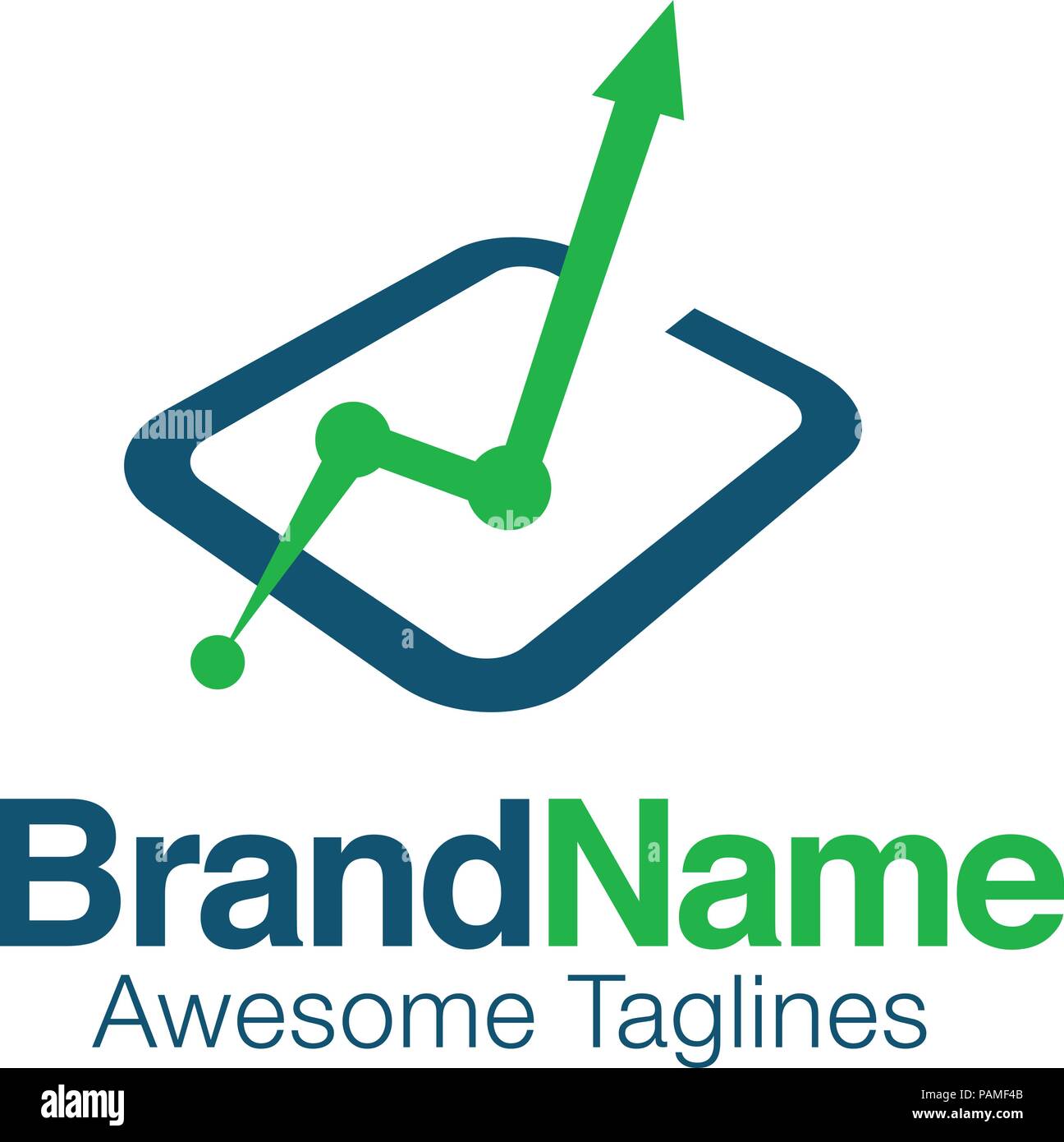 Freccia e finanza marketing logo elegante concept Illustrazione Vettoriale