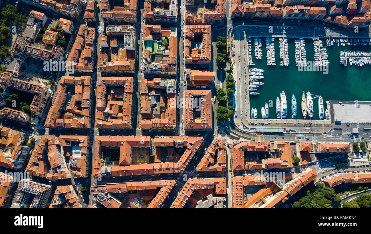 Quartier du Petit Marais Niçois, Porto, Nice, Francia Foto Stock