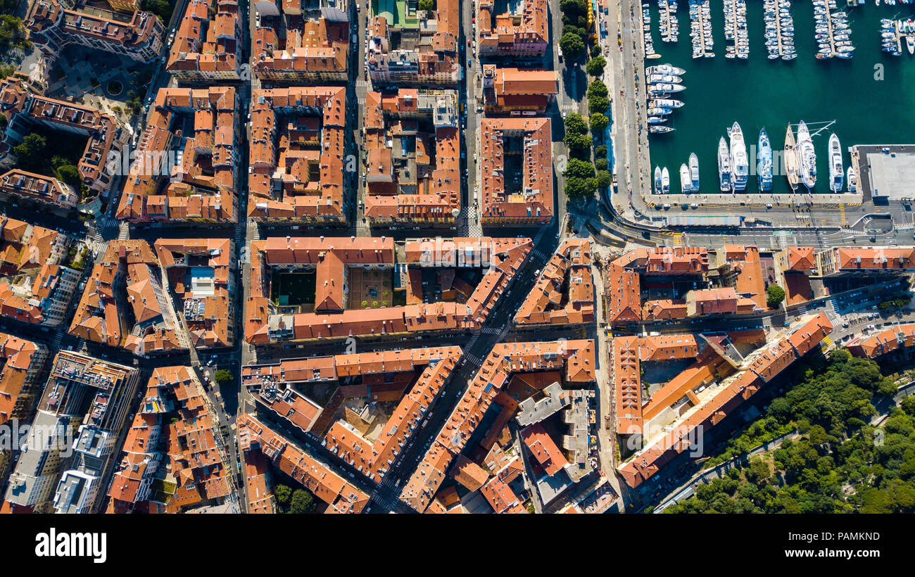 Quartier du Petit Marais Niçois, Porto, Nice, Francia Foto Stock