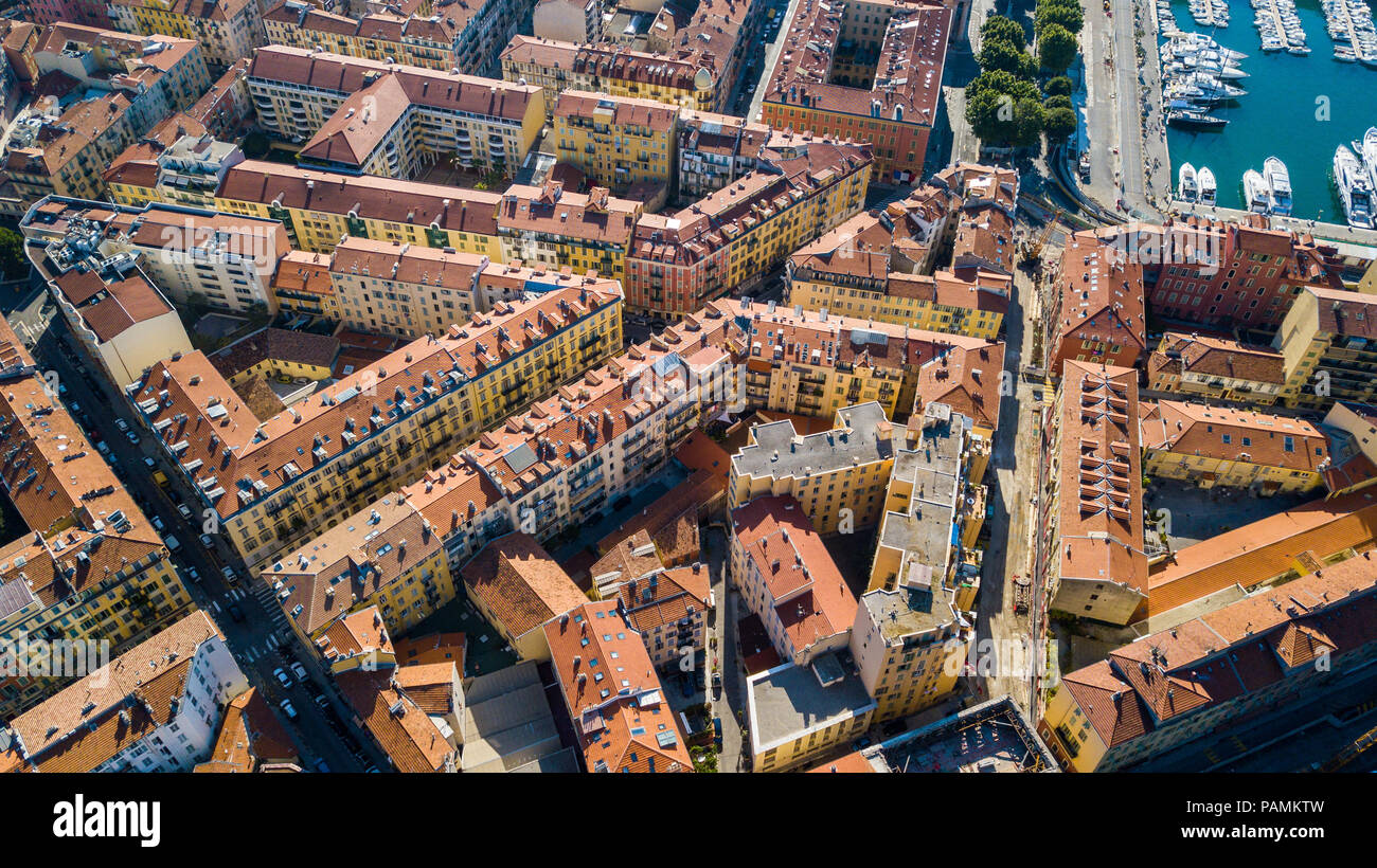 Quartier du Petit Marais Niçois, Porto, Nice, Francia Foto Stock