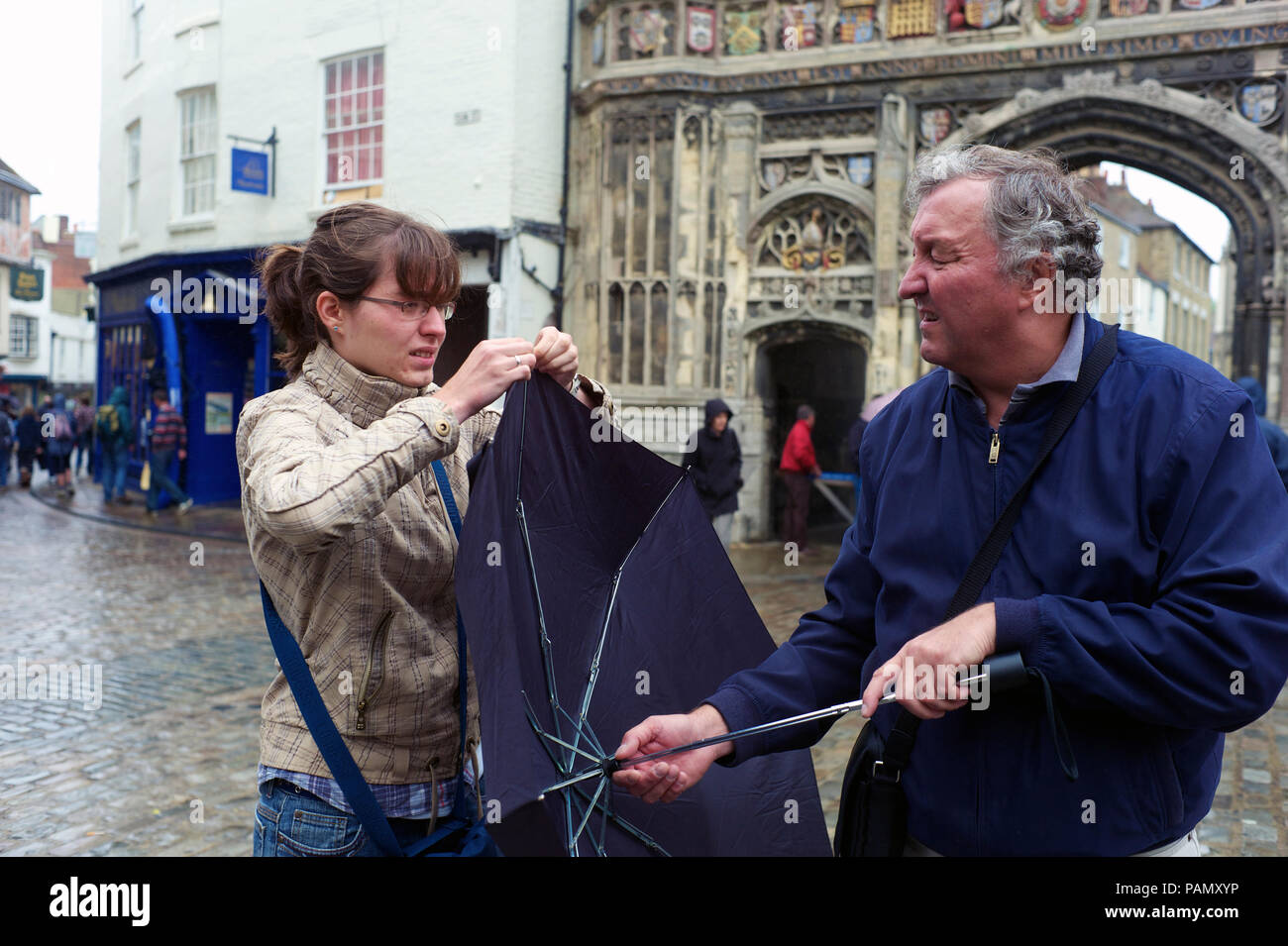 Visita turistica di Canterbury e la Cattedrale Foto Stock