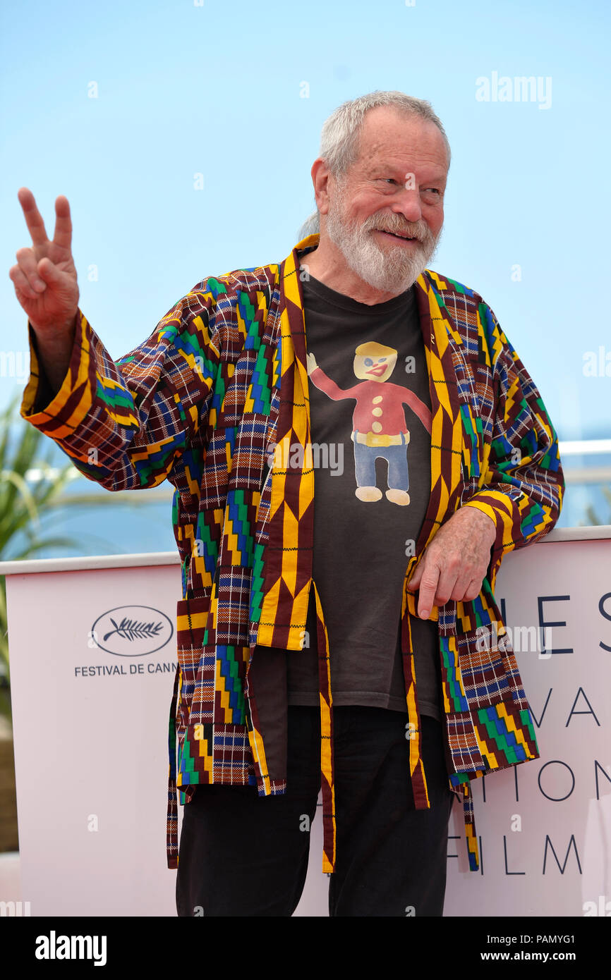 Settantunesima Cannes Film Festival: Il regista Terry Gilliam qui per la promozione del film "L'uomo che ha ucciso Don Chisciotte - L'homme qui tua Don Quichotte', Foto Stock