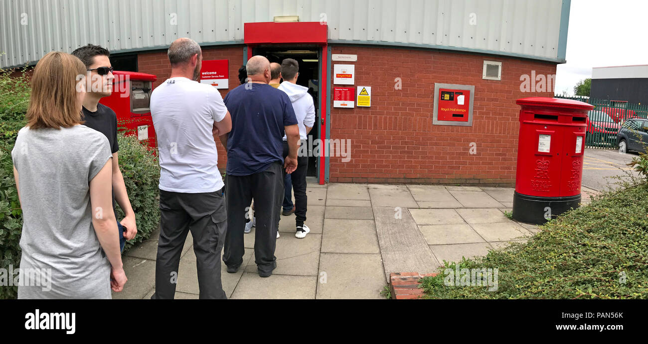 Que a Royal Mail ufficio di smistamento, Milner St , Warrington, Cheshire, North West England, Regno Unito Foto Stock